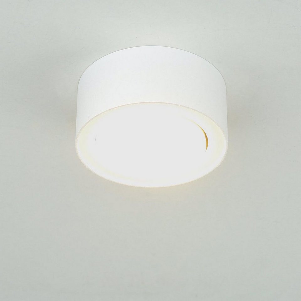 Decke rund Ø10cm GX53 JAMEY, Leuchtmittel, Deckenleuchte Licht-Erlebnisse Metall Weiß Aufbauspot ohne
