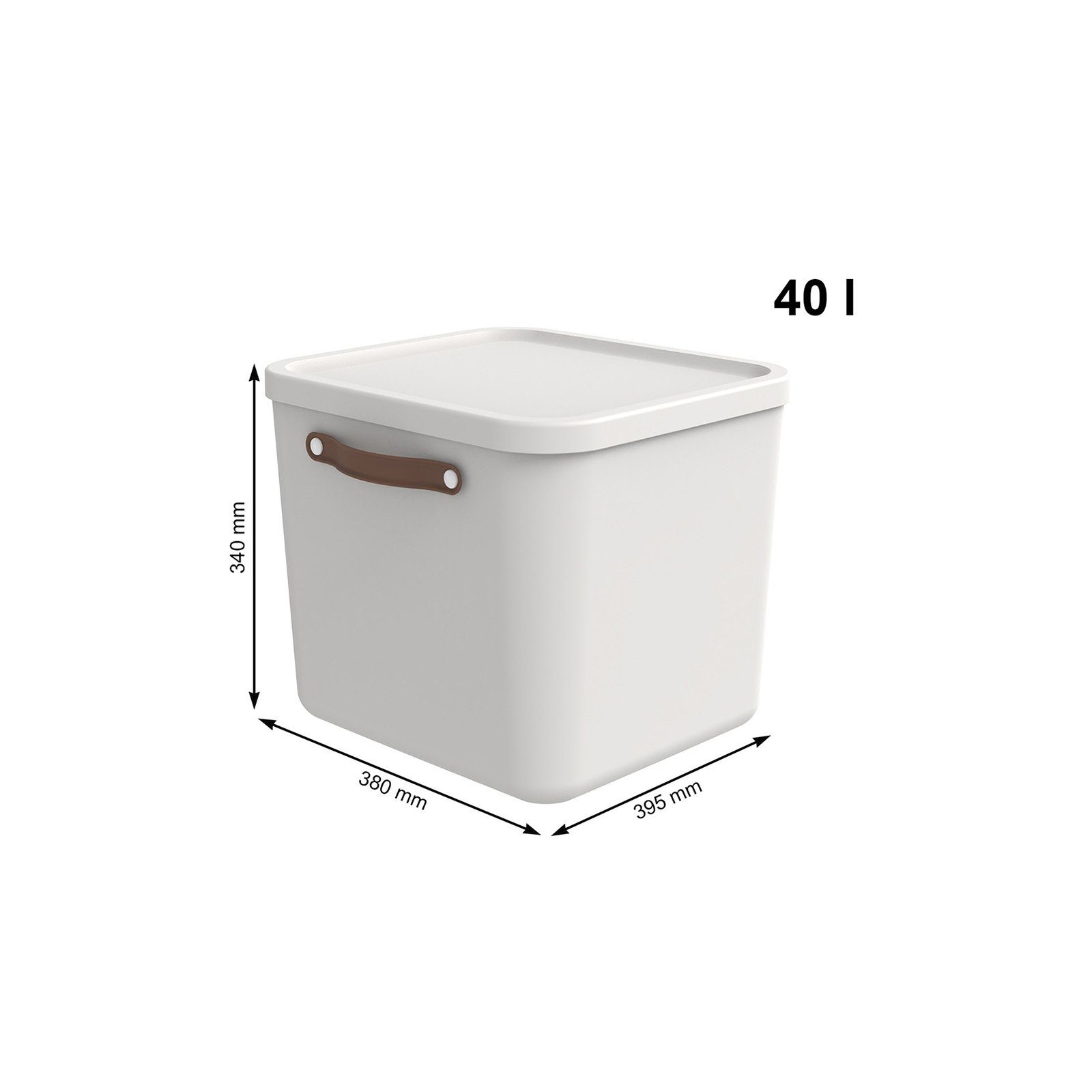 ROTHO Aufbewahrungsbox Aufbewahrungsbox mit Deckel 40 l MALOJA – Bild 4 von 5