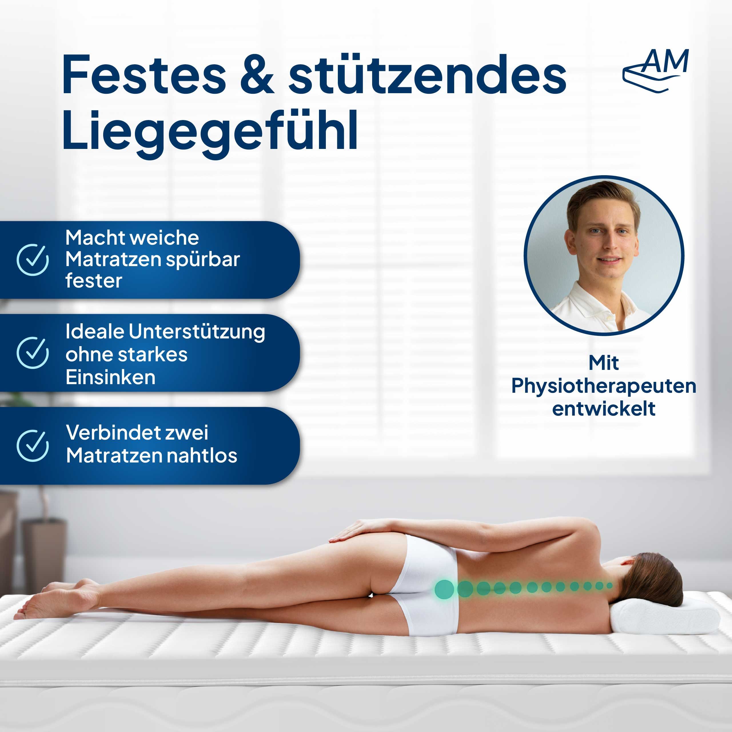 AM Qualitätsmatratzen, Topper fest, Harter Matratzentopper günstig online kaufen