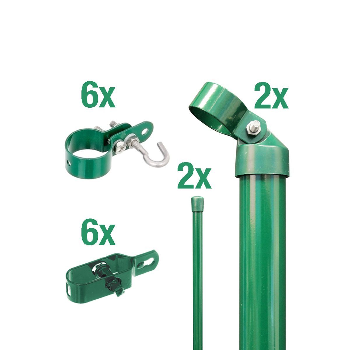 Alberts Zaun Alberts 601409 Zauneckuss-Set Wellengittertor ec Maschengrünzaun, Set, Alberts Zauneckset Maschendraht Drahtzaun Viereckgeflecht Einbetoniere