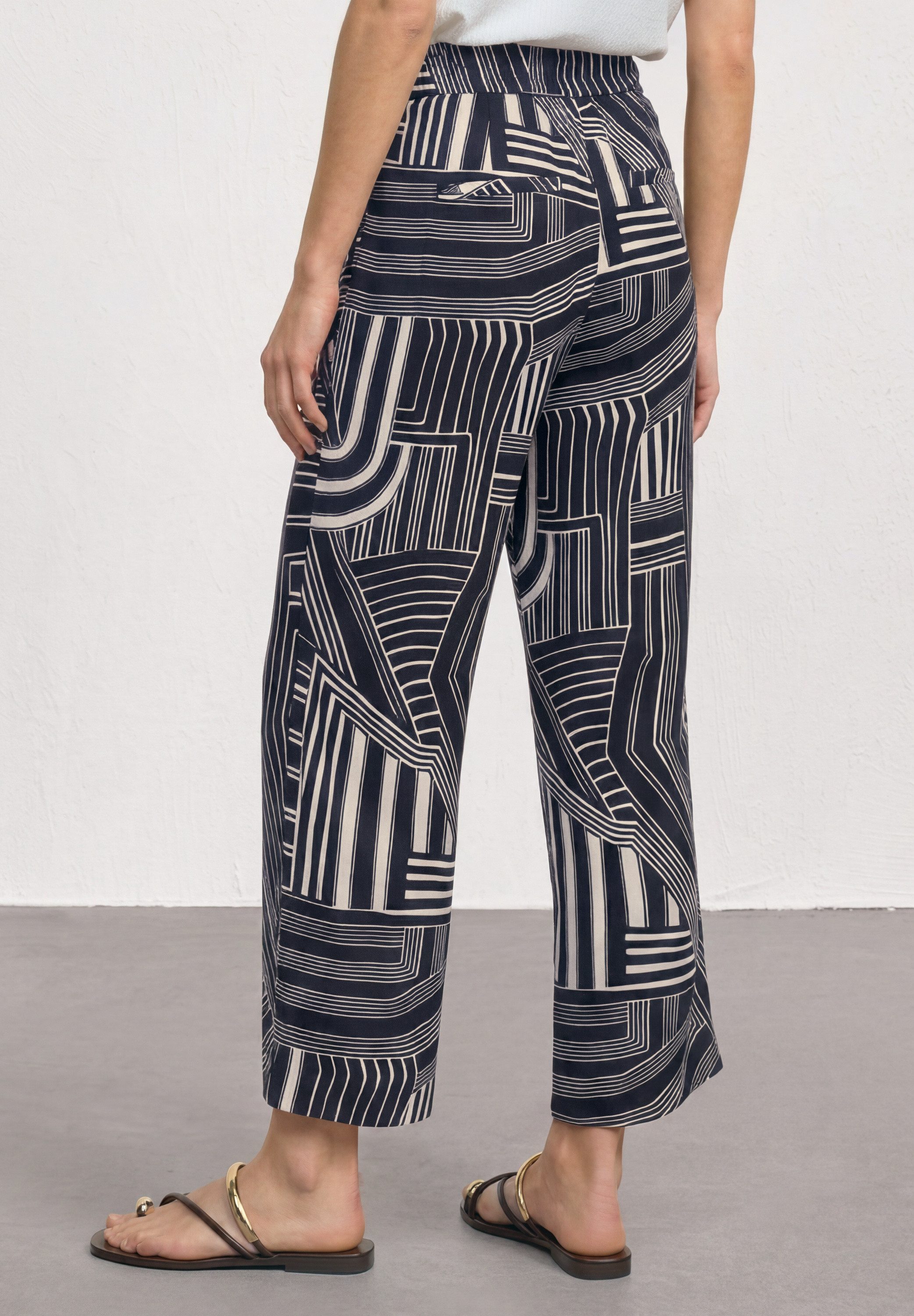 STREET ONE Culotte Style Emee 7/8 High Waist Culotte - Sommerhose - mit Muster