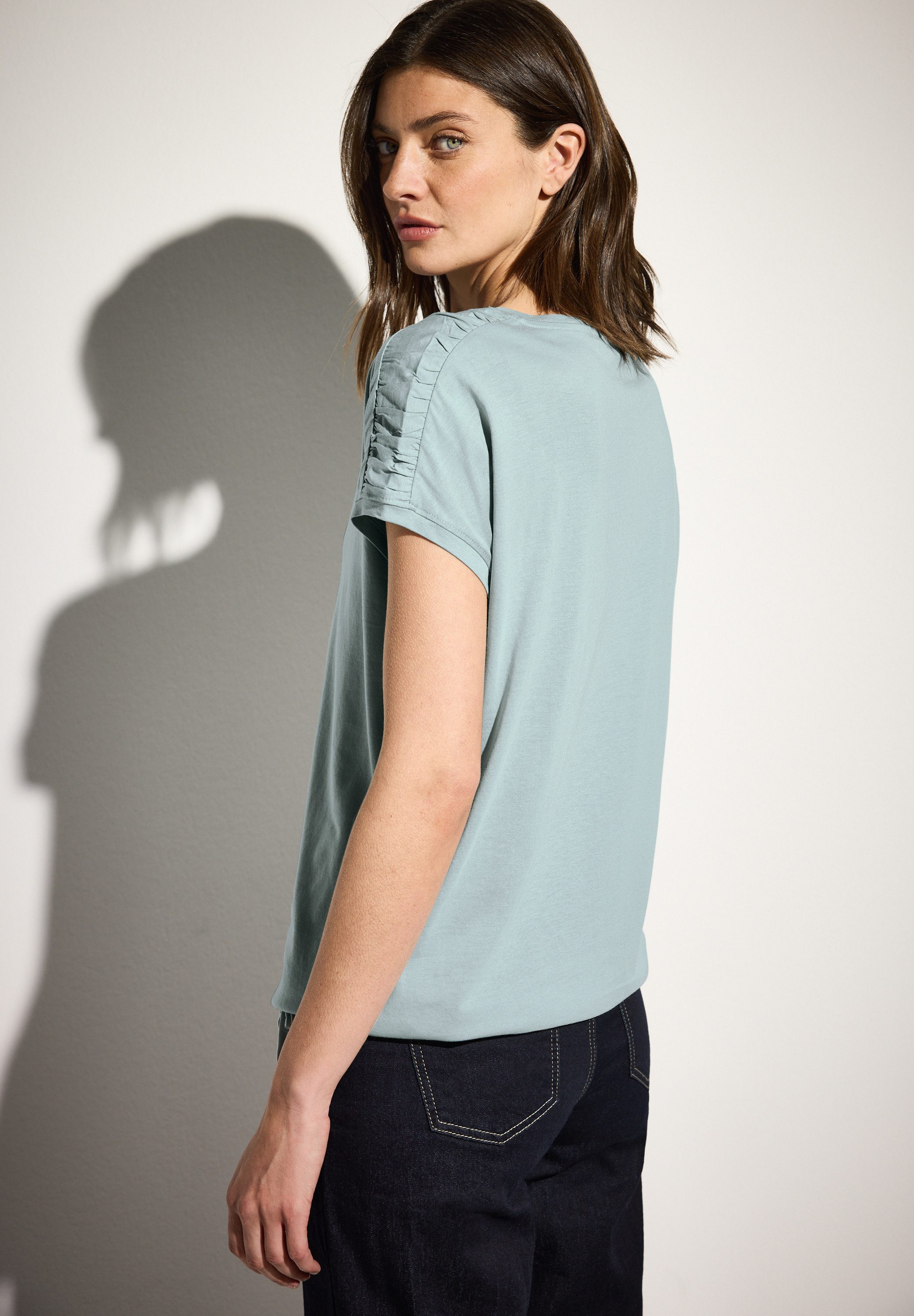 CECIL T-Shirt mit Tunnelzug am Saum