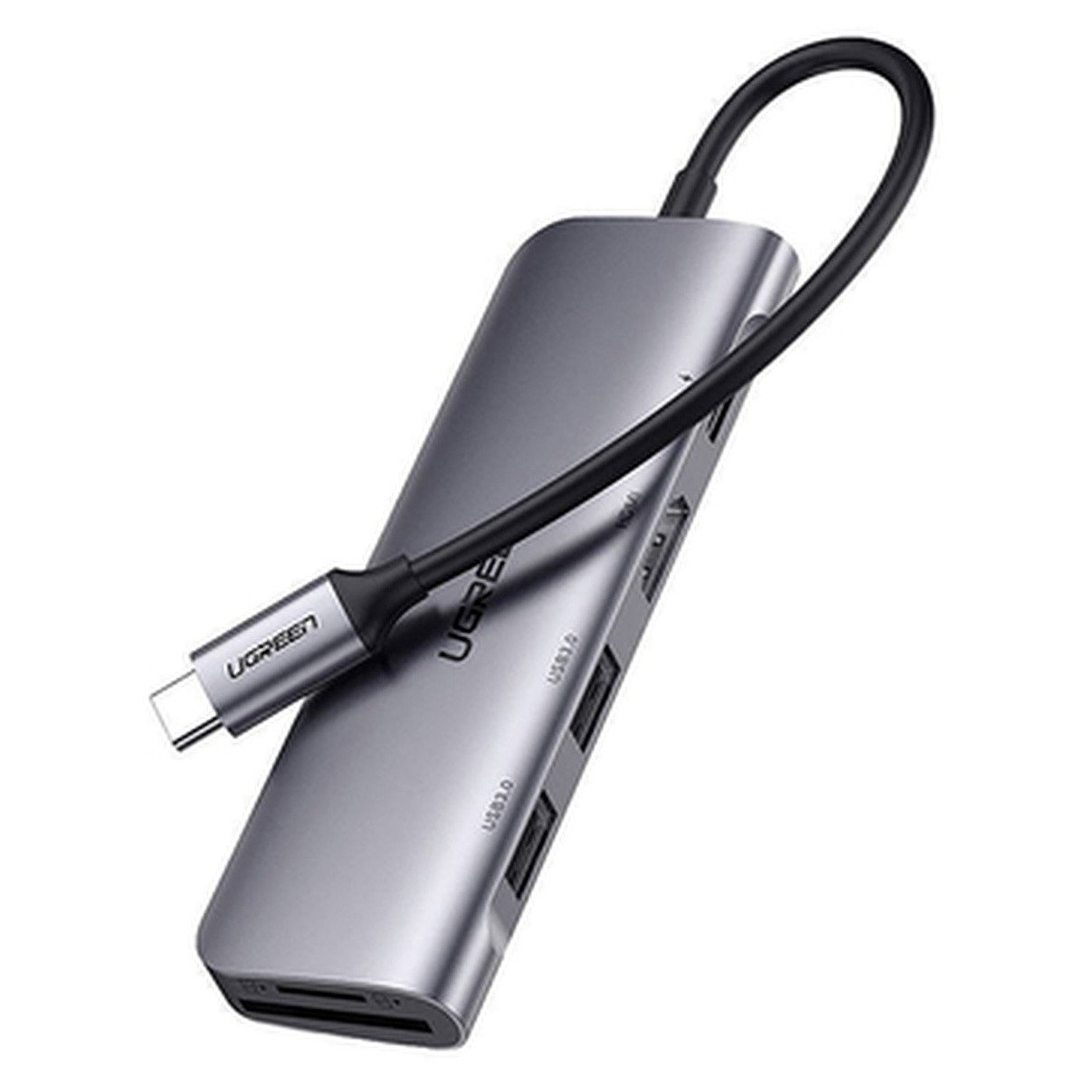 UGREEN Ugreen CM195 6in1 Adapter USB-C HDMI 2x USB-A 3.0USB-C PD KFZ-Adapter