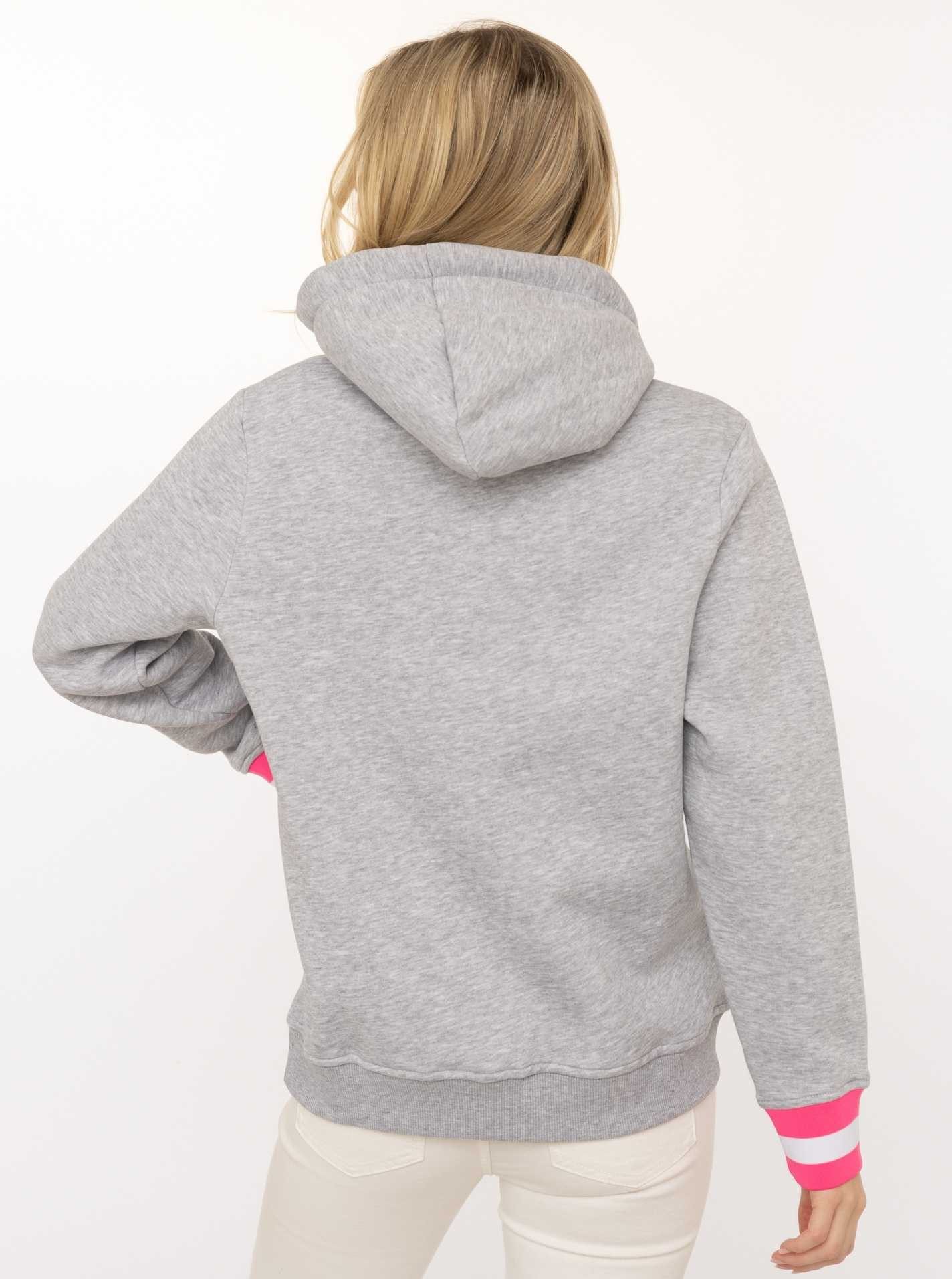 Zwillingsherz Hoodie "Rahel" Kontrastbündchen, Kängurutasche, Langarm, Kapuze, Kordelzug