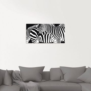 Artland Glasbild Zebrastreifen, Wildtiere (1 St), in verschiedenen Größen