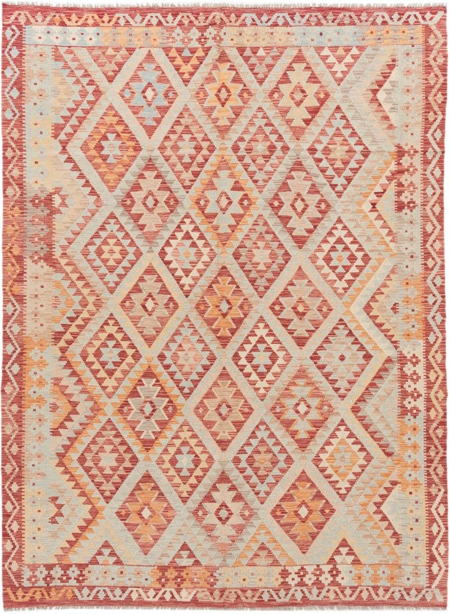 Orientteppich Kelim Afghan 211x279 Handgewebter Orientteppich, Nain Trading, rechteckig, Höhe: 3 mm