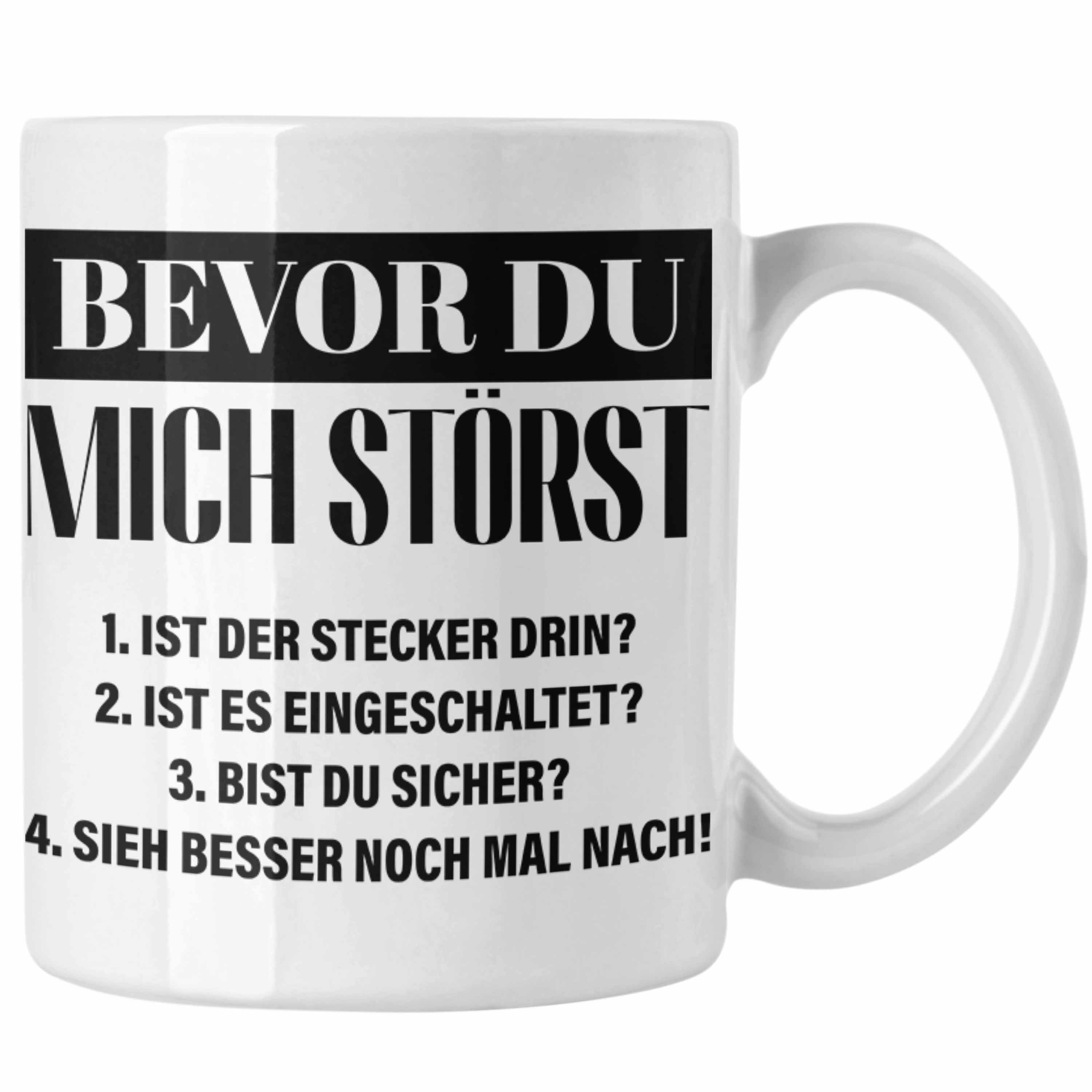 Trendation Tasse Trendation - IT Techniker Geschenk Tasse Support IT Informatiker Geschenk Lustiger Spruch Männer weiss