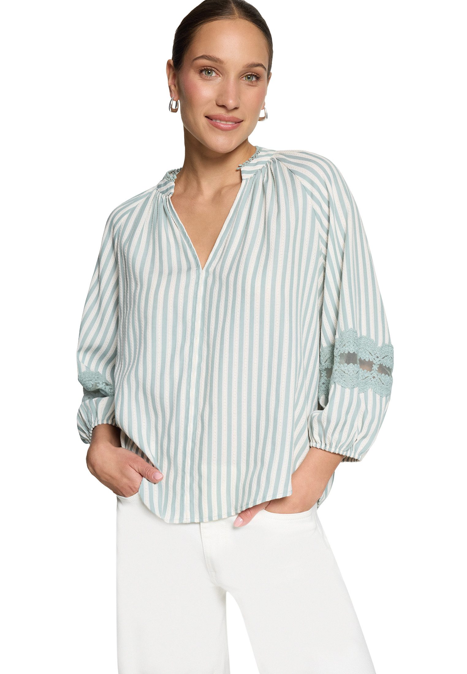 Zero Schlupfbluse Damen mit Streifen