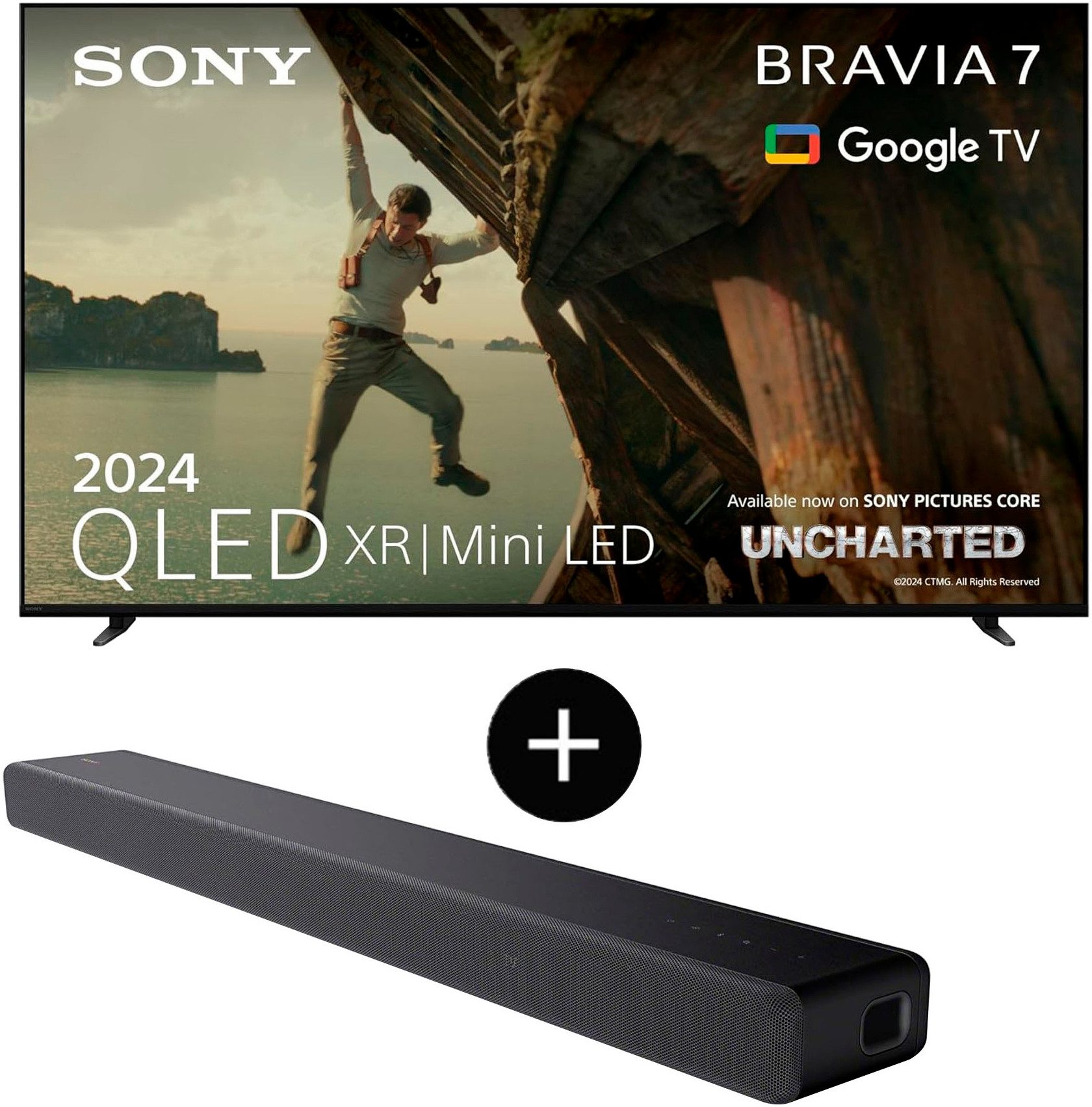 KD-65XR70 + HT-A3000 Soundbar QLED Mini LED-Fernseher