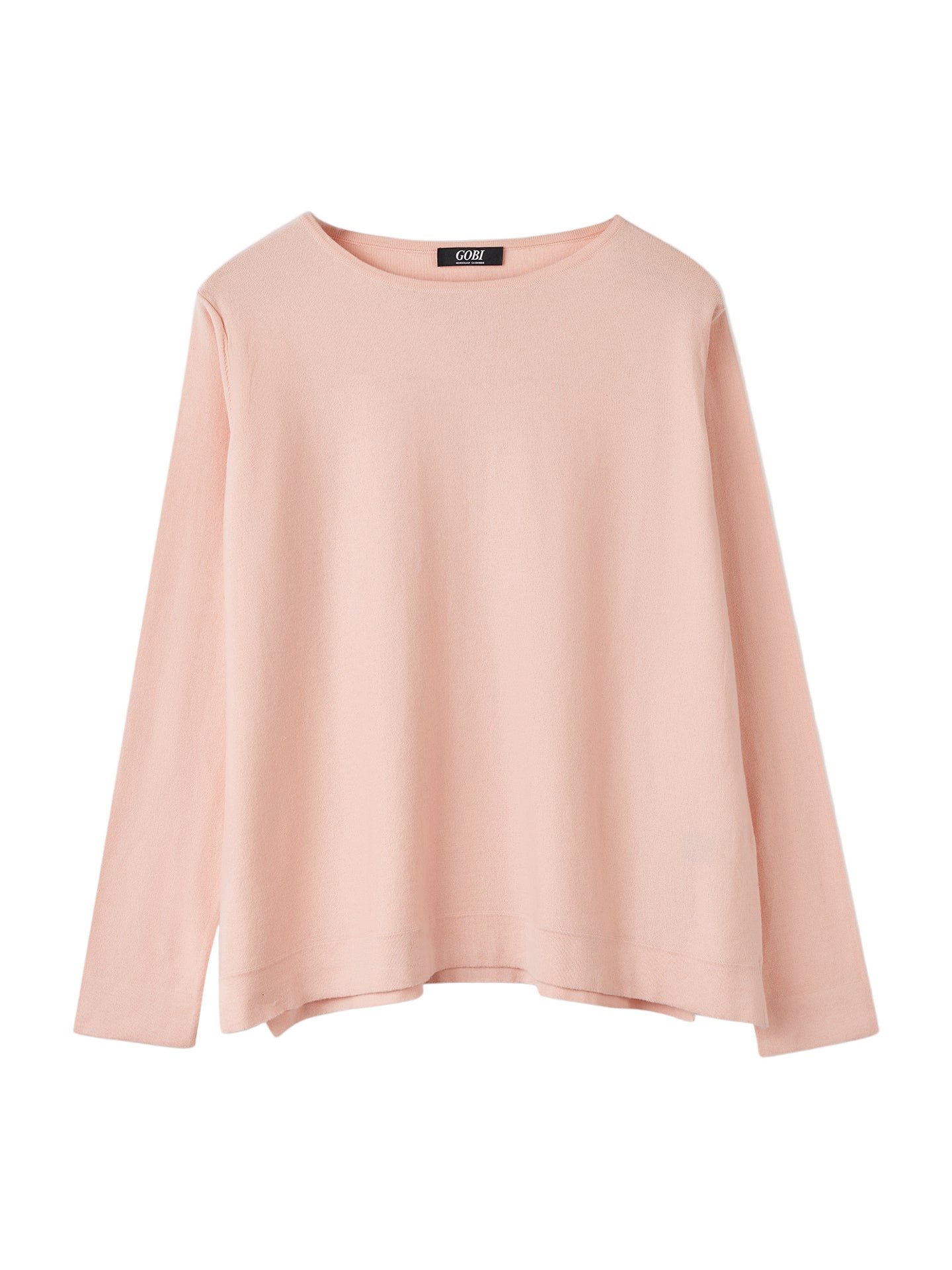 Rundhalspullover Pullover mit Bootsausschnitt aus Baumwoll-Seiden-Kaschmir-Mischung