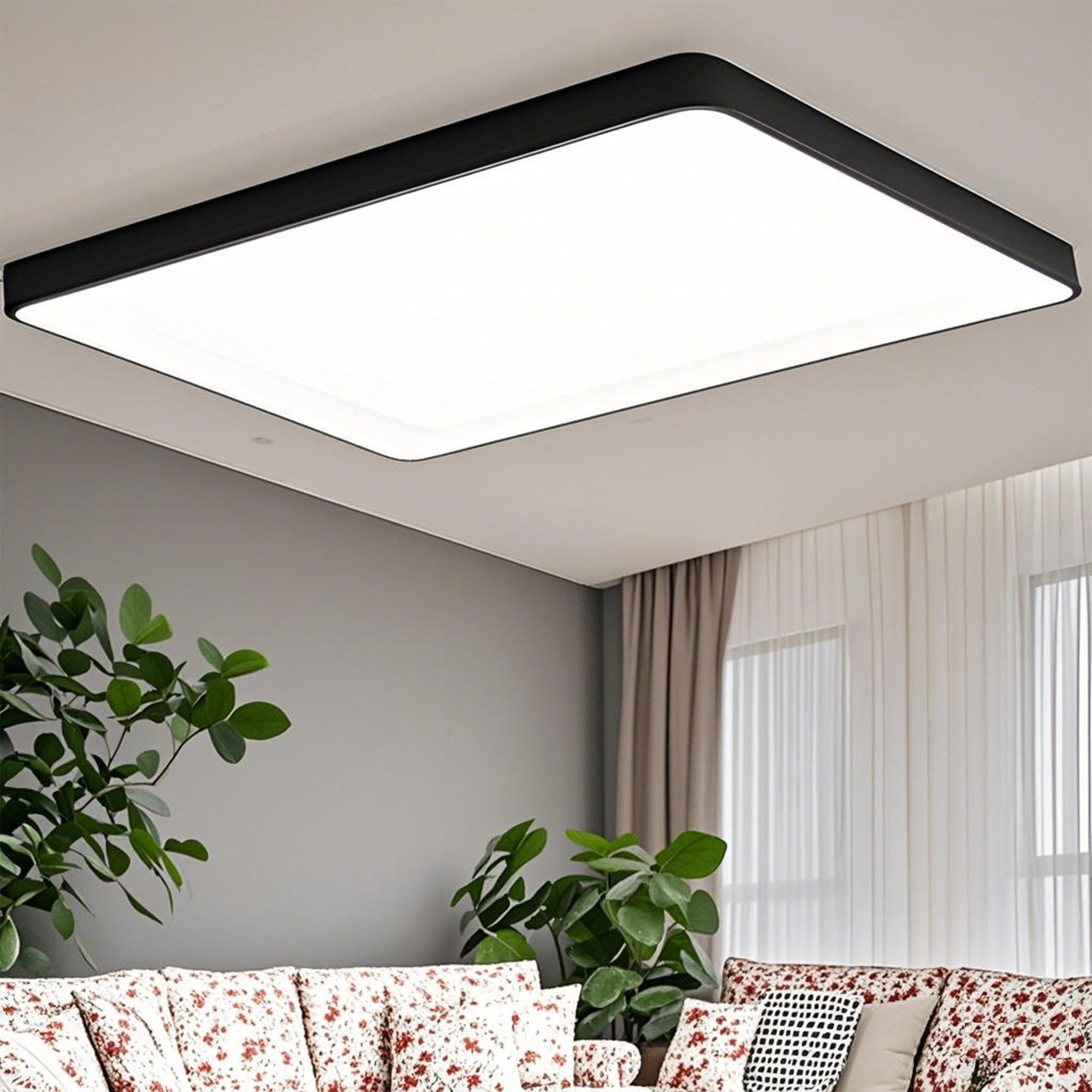 Masbekte Deckenleuchte 60*40cm LED Deckenlampe, Stufenlos günstig online kaufen
