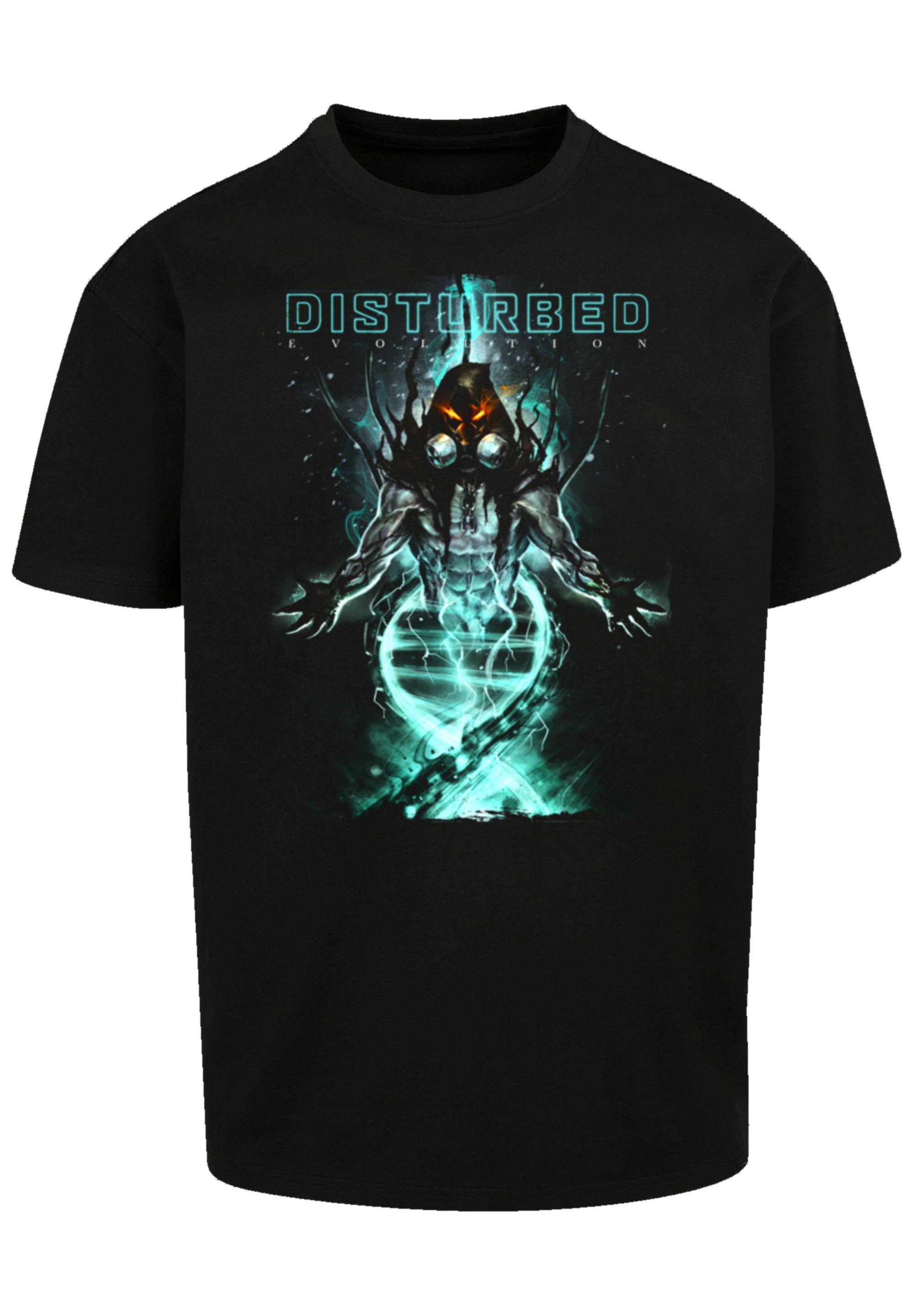 F4NT4STIC T-Shirt Creature Rock-Musik, Heavy Evolving Band Premium Qualität, Metal Disturbed schwarz