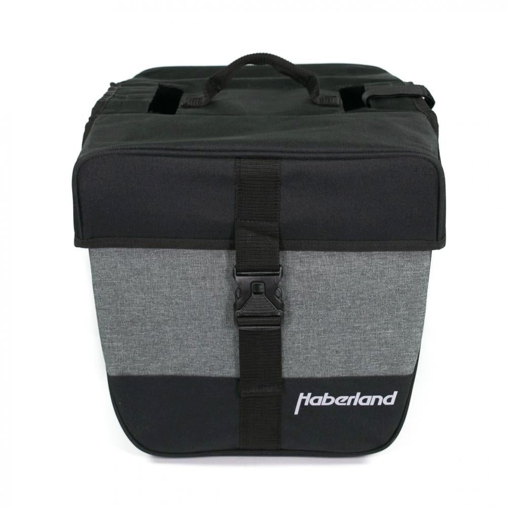 Haberland Fahrradtasche Haberland Doppeltasche 25l Einsteiger schwarz/silber - praktische Gepä