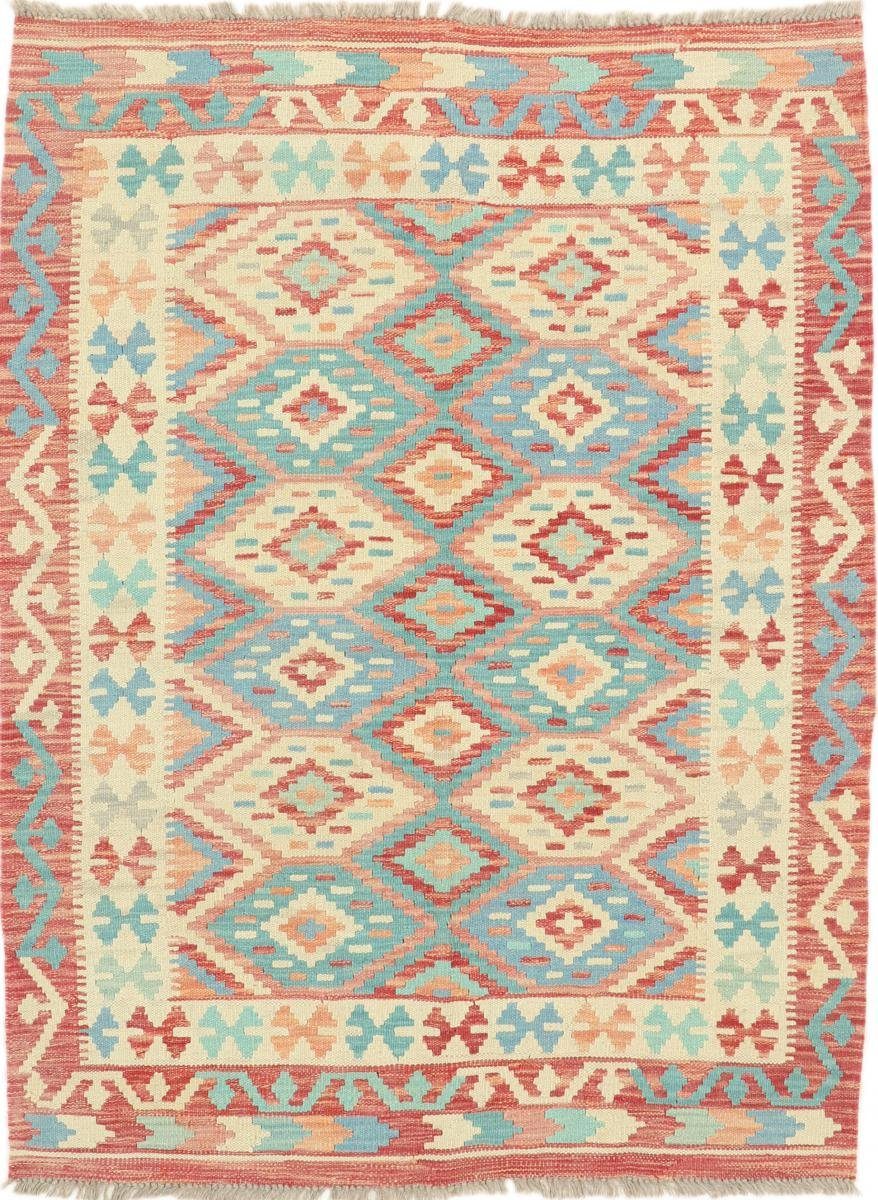 Afghan Trading, rechteckig, Höhe: Nain Moderner Heritage Handgewebter Kelim 3 108x143 Orientteppich, Orientteppich mm