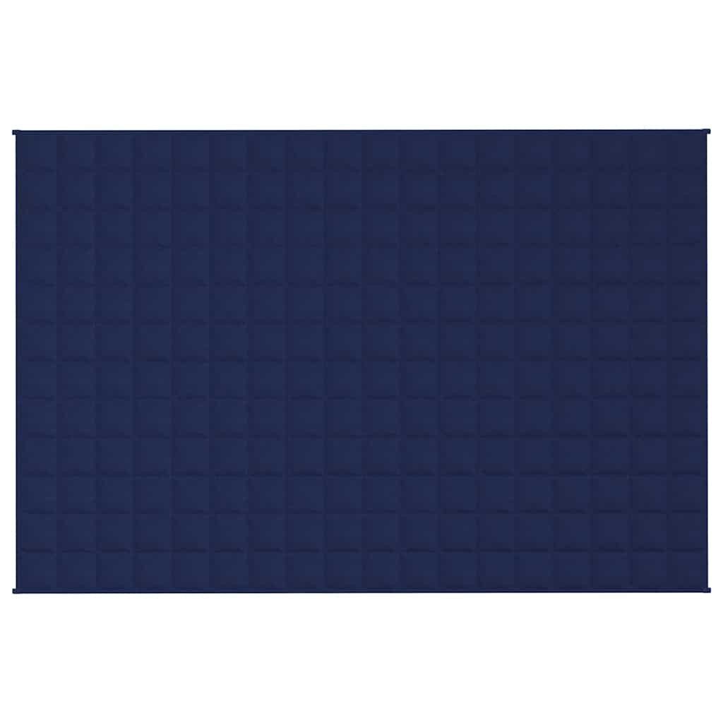 vidaXL Bettüberwurf Gewichtsdecke Blau 120x180 cm 5 kg Stoff günstig online kaufen