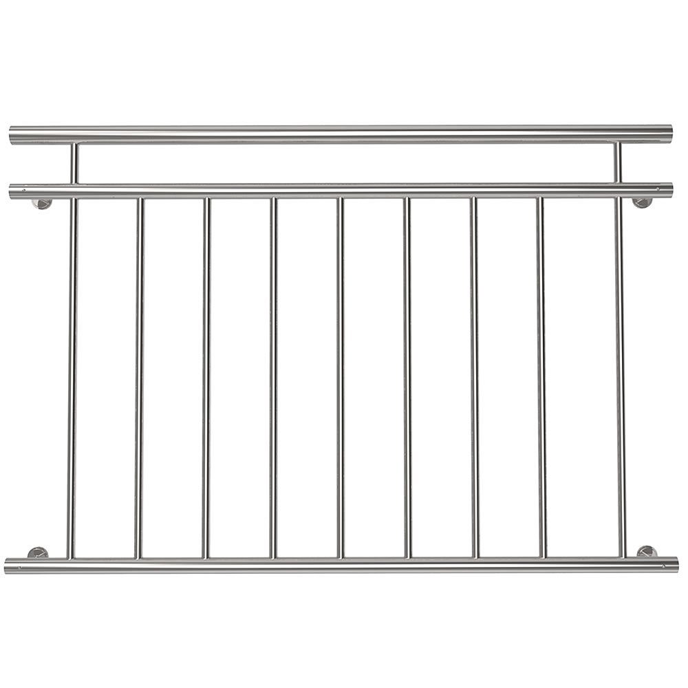 Feel2Home Brüstungsgeländer Balkongeländer Fenster Geländer Edelstahl Balkon verschiedene Größen, 128 cm Länge, Stück, Premium-Geländer, V2A Edelstahl