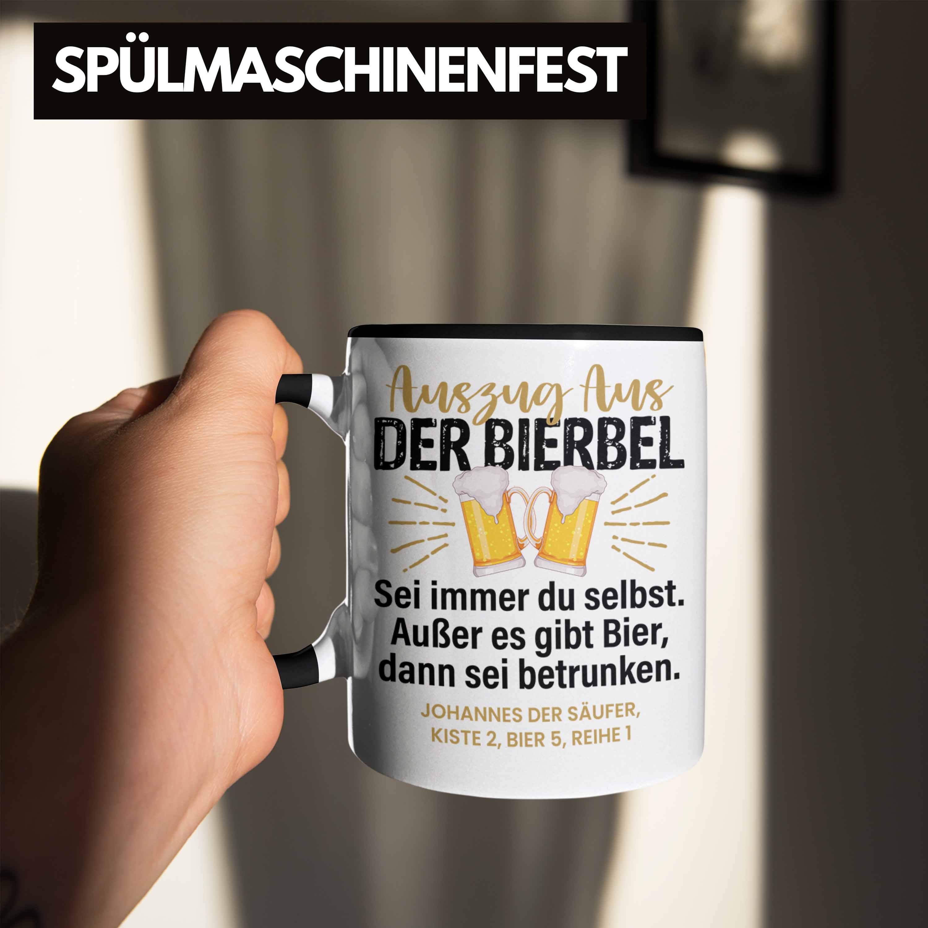 Tasse Biertrinker Trendation Tasse Geschenk Bierbel Geschenkidee Schwarz Humor Spruch Lustiger