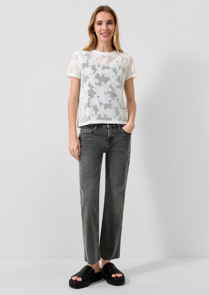 QS Regular-fit-Jeans Jeans-Hose CATIE Cropped Jeans Catie / Mid Rise / Straight Fit