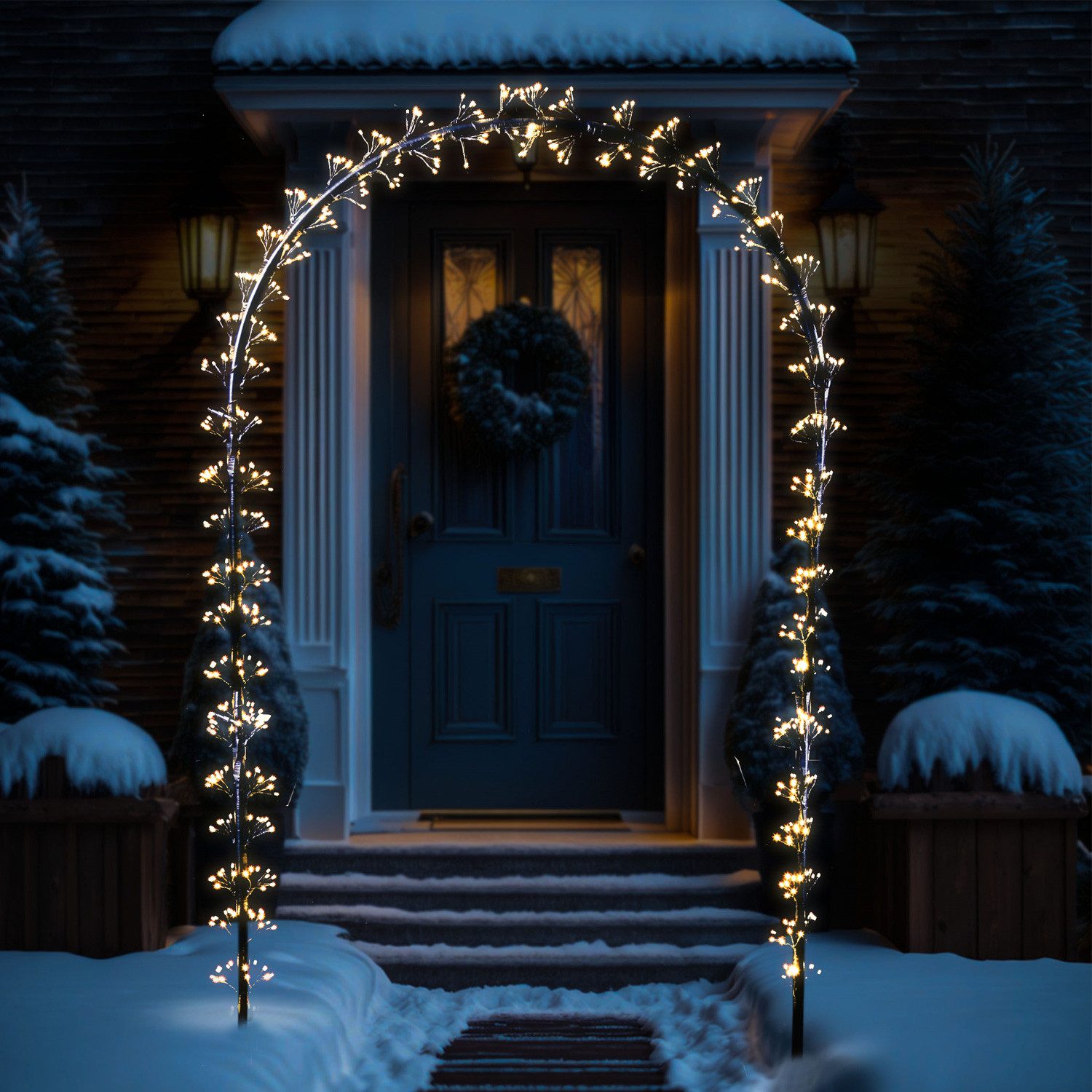 LED Dekoobjekt LED Türbogen Hochzeitsbogen Torbogen beleuchtet Gartenbogen 2,3m