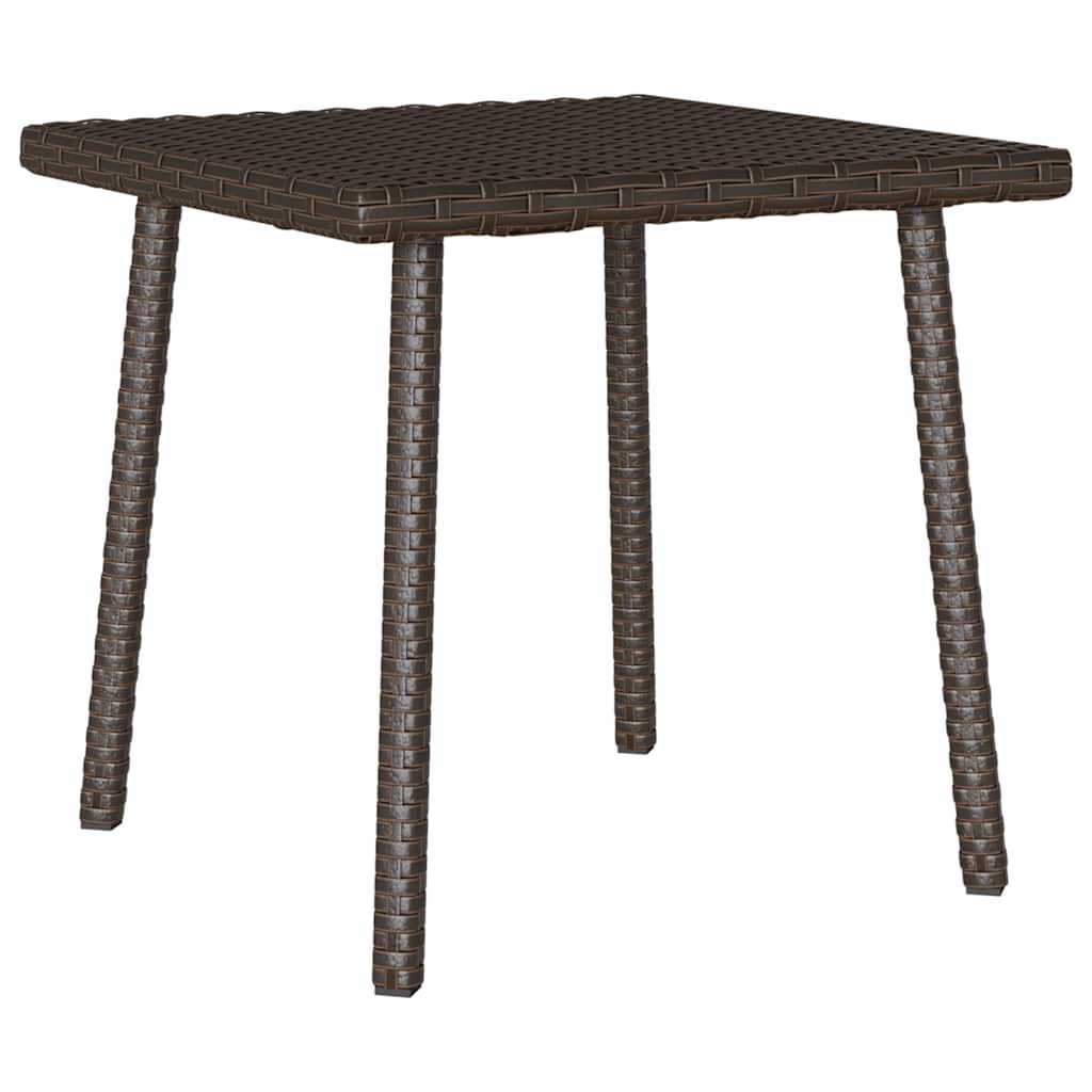 vidaXL Gartentisch Garten-Couchtisch Rechteckig Braun 40x40x37 cm Poly Rattan (1-St)