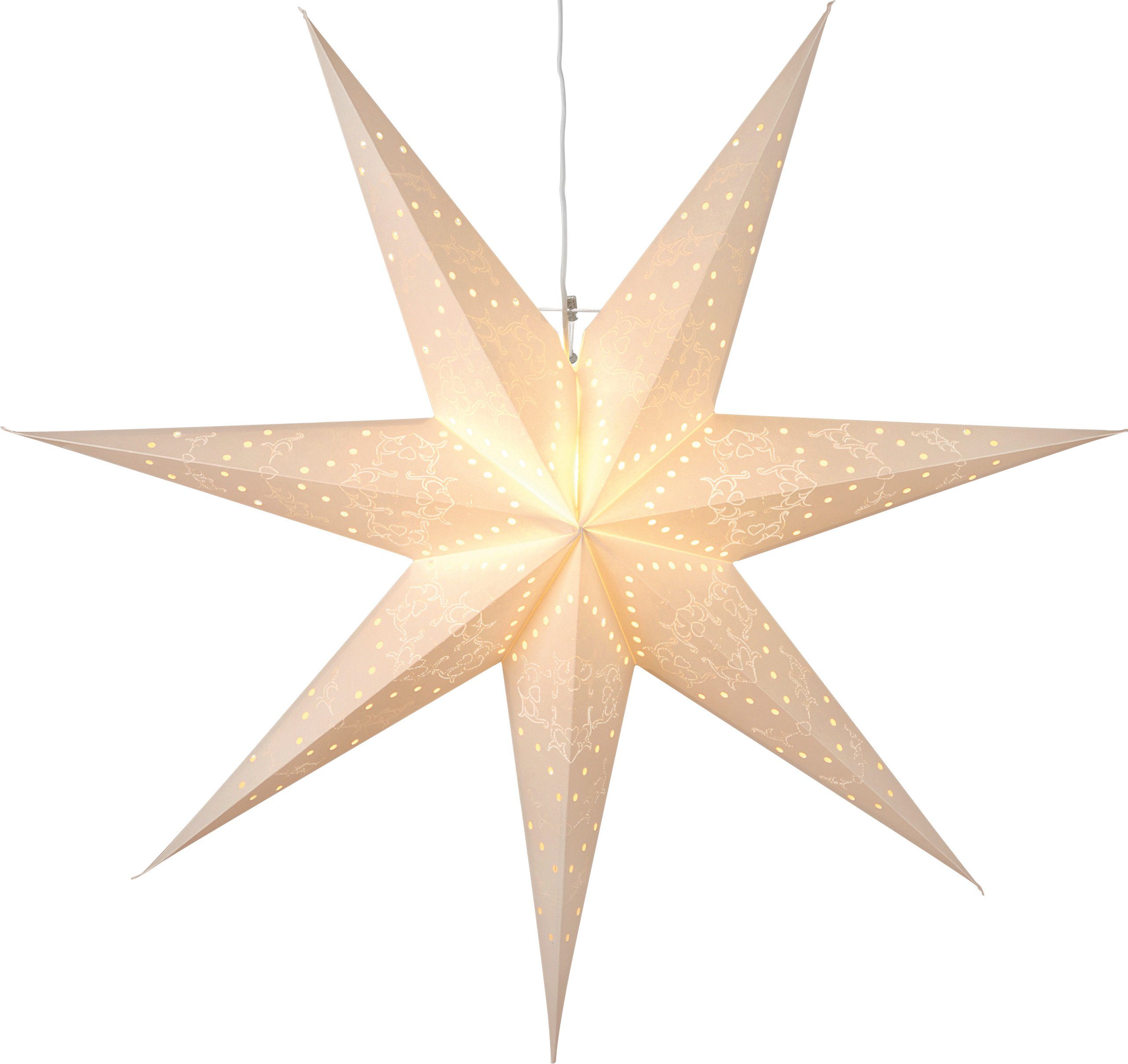 STAR TRADING LED Dekolicht Sensy, Weihnachtsstern Sensy 3D Papierstern Weihnachten in Weiß, Dekostern zu