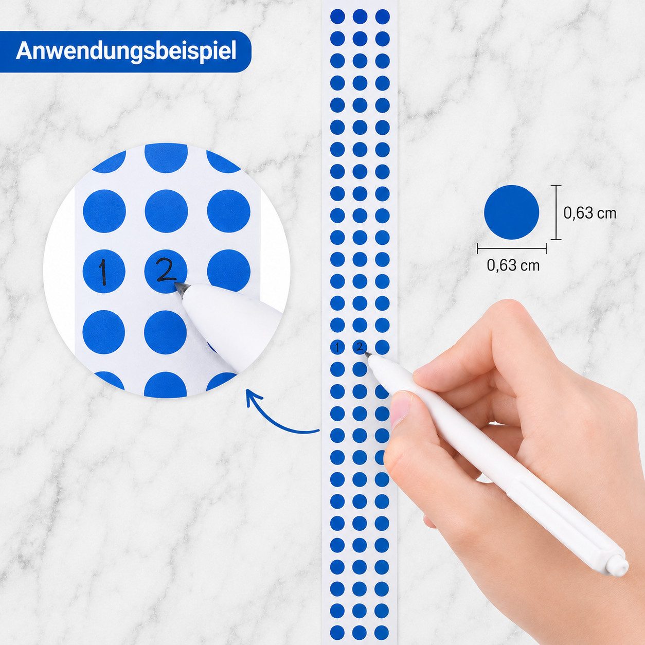 Ware aus aller Welt Aufkleber 8000 Farbige Klebepunkte Markierungspunkte Etiketten Sticker, (8000tlg)