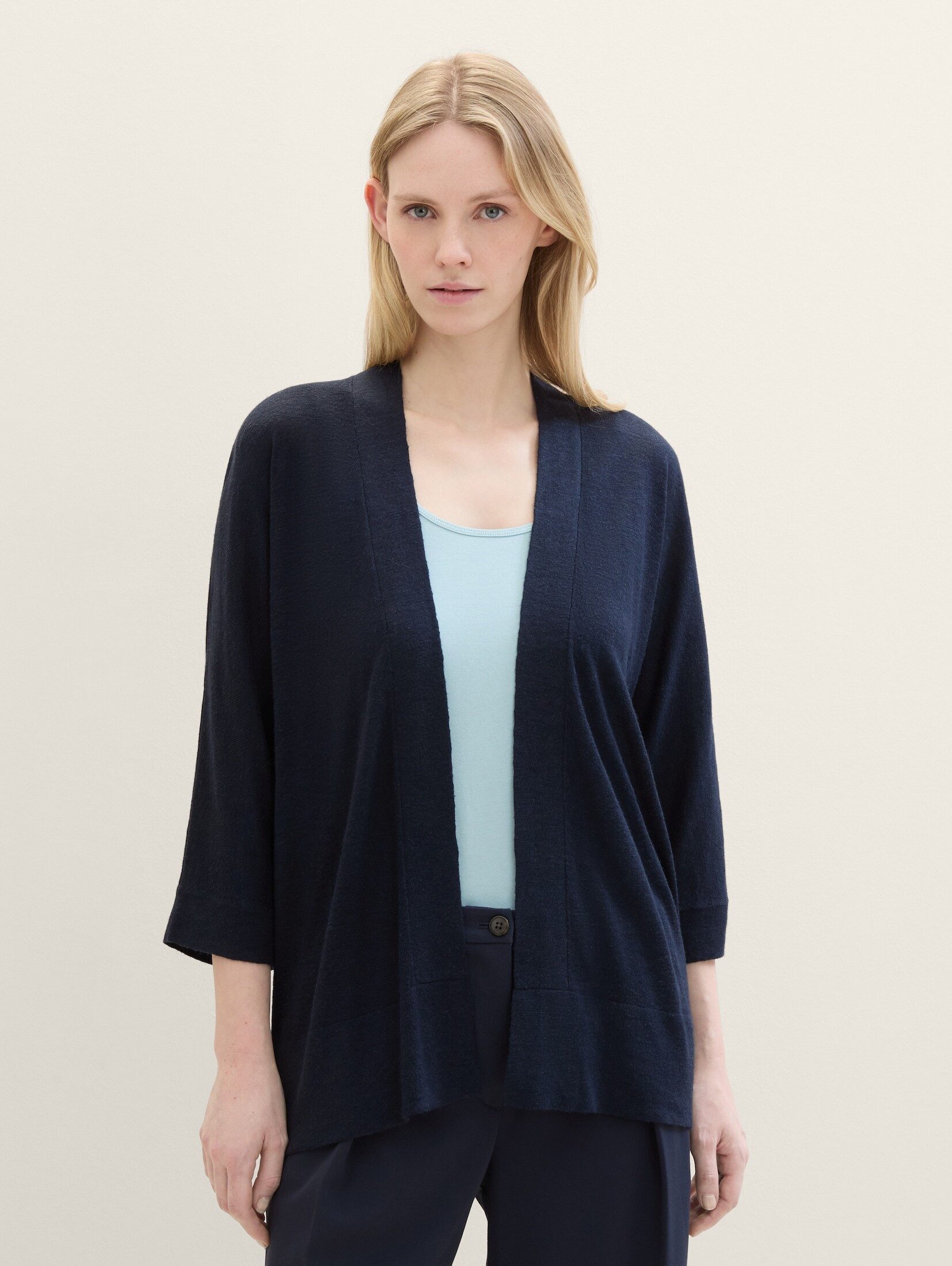 TOM TAILOR Strickjacke Cardigan mit LENZING™ ECOVERO™