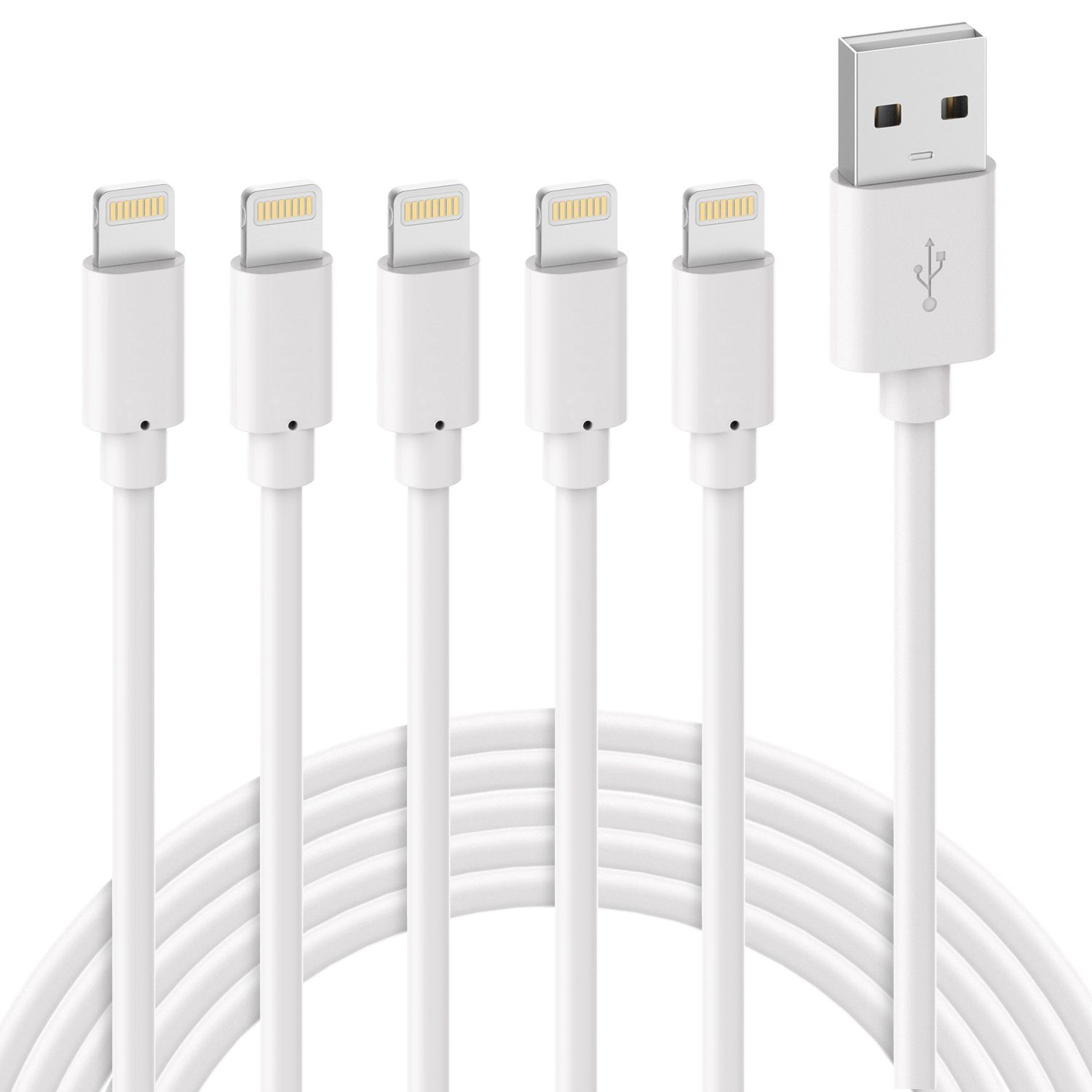 Quntis 4/5/6Pack 2m iPhone Ladekabel Smartphone-Kabel, USB A (200 cm)