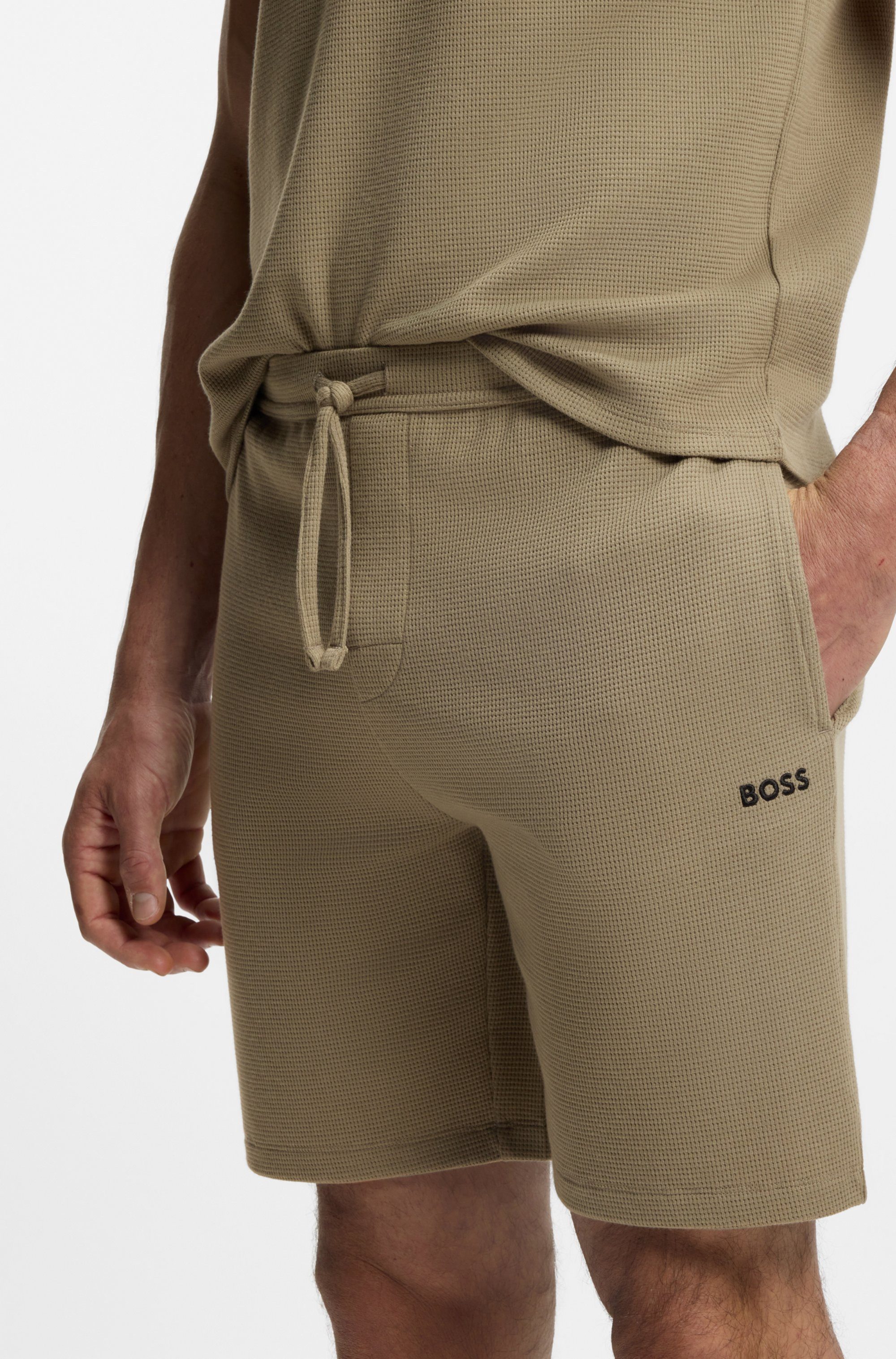 BOSS Pyjamashorts Waffle Shorts günstig online kaufen