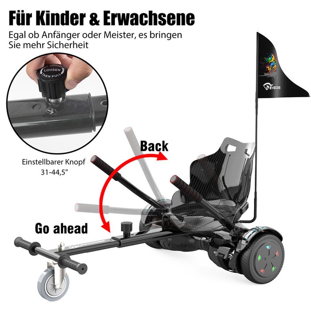 Hoverboard sitz Evercross Kart, mit Balance LED Hoverkart Scooter 6,5“