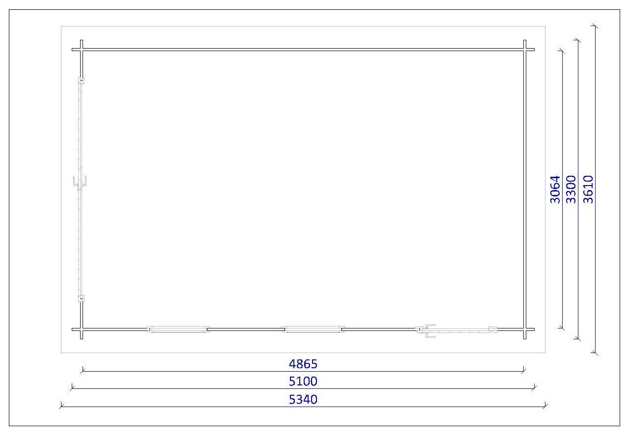 Finn Art Blockhaus Garage Holzgarage Schweden 41 mit Holztor, ohne Fußboden, Einzelgarage aus Holz, ohne Dacheindeckung