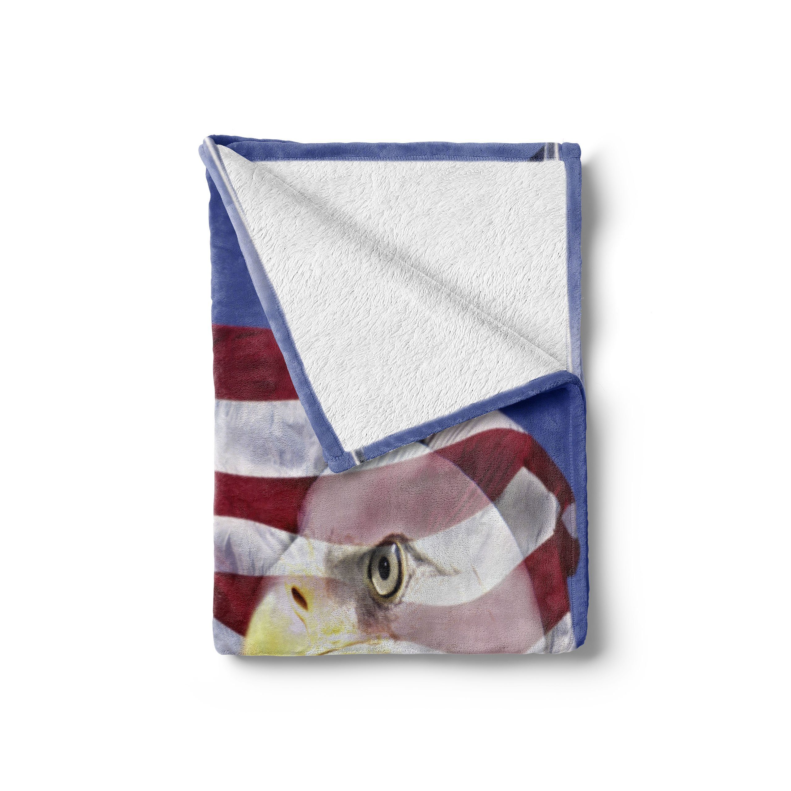 für Bless Plüsch Flagge den Amerikanische Außenbereich, America Innen- Gemütlicher und Wohndecke Abakuhaus, Flag
