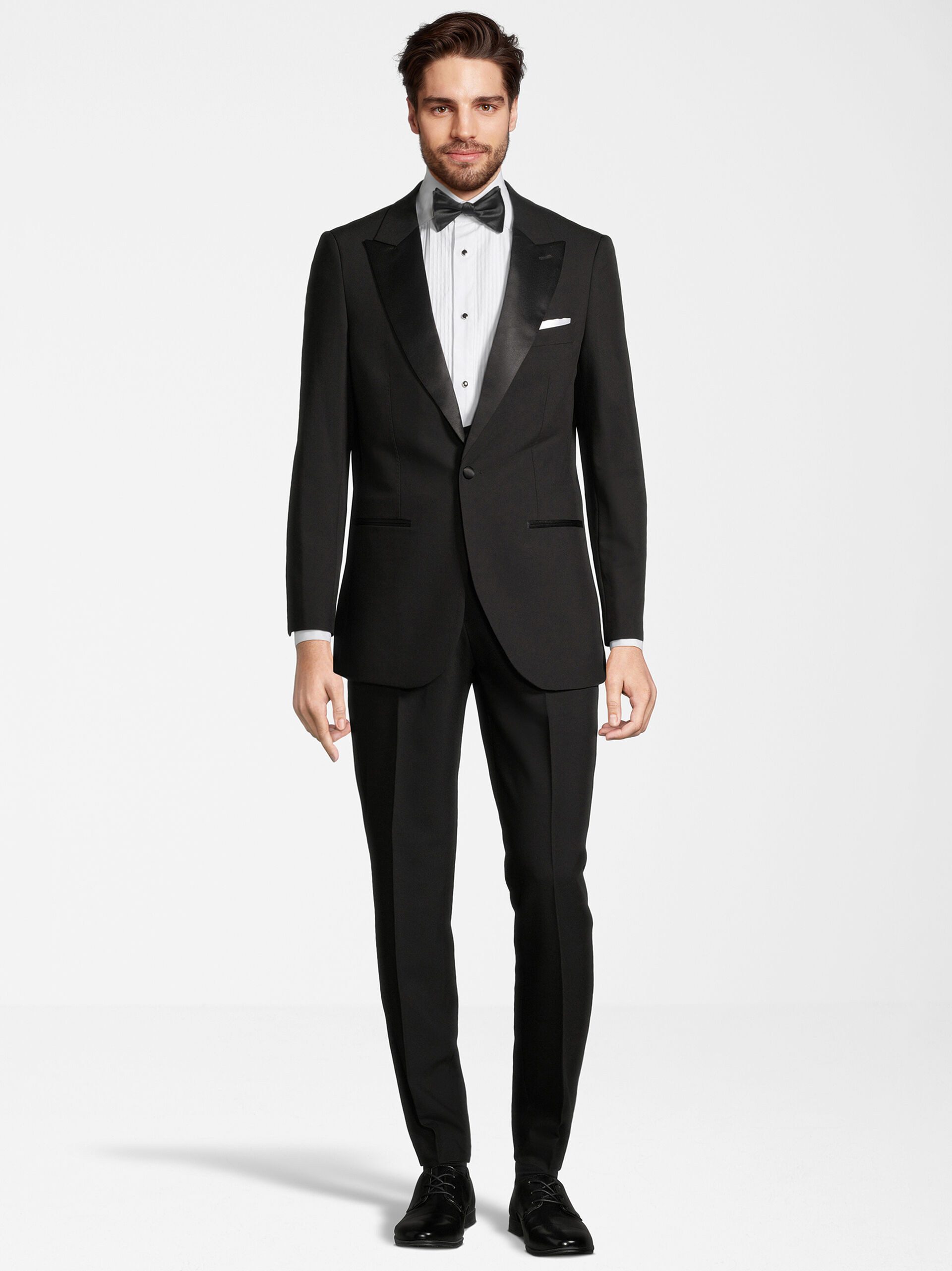 SteffenKlein Smoking Slim-Fit 5-tlg. (3-tlg) mit Fliege und Einstecktuch