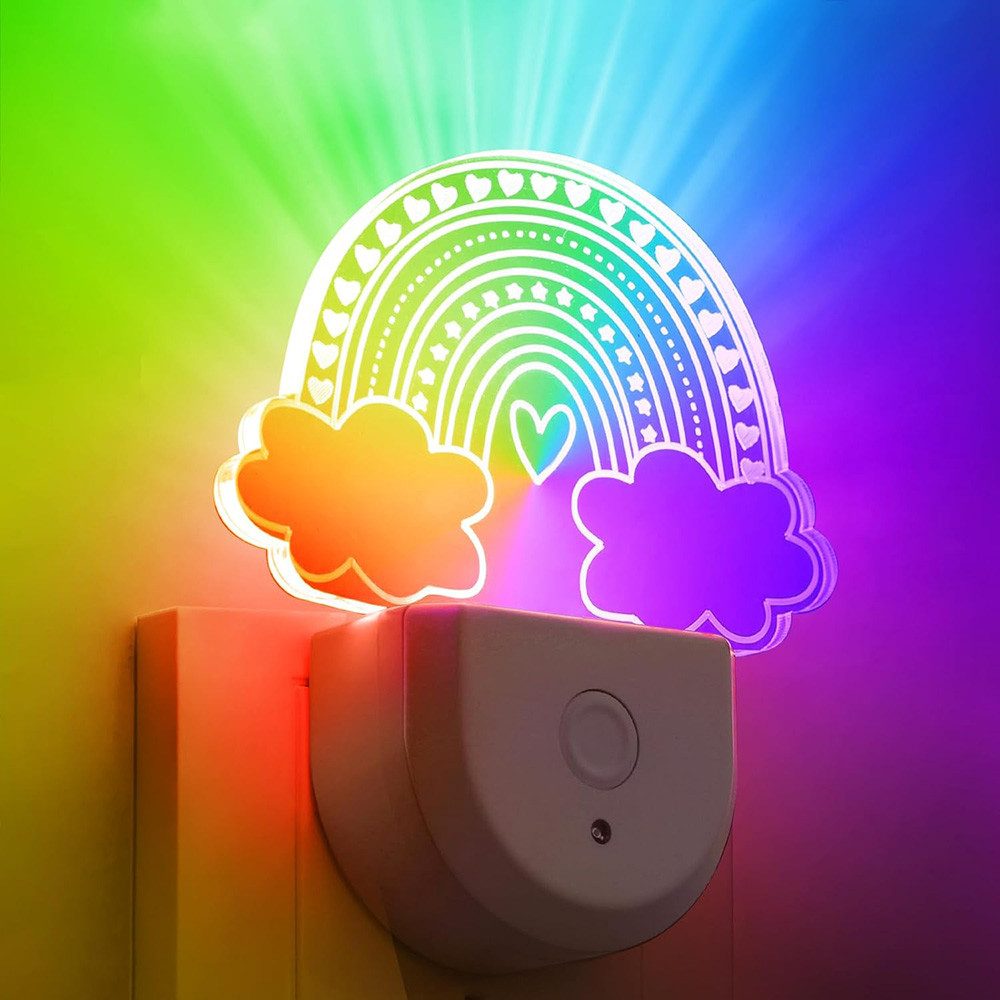 MUPOO Steckdosenleuchte Dynamisches RGB Regenbogen, Dinosaurier, günstig online kaufen