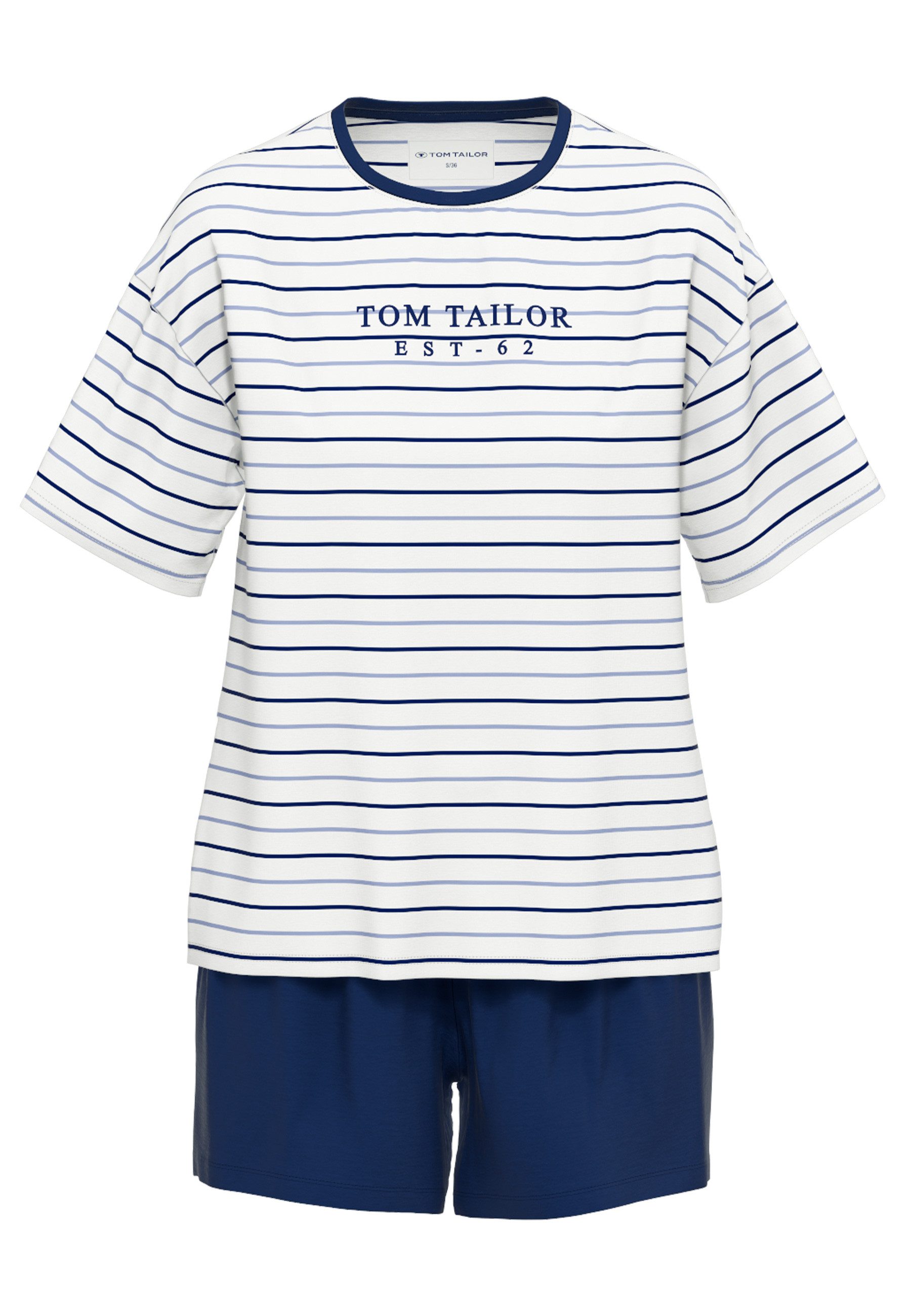 TOM TAILOR Shorty Zaria (2 tlg) Streifendesign, Kurzarm, Rundhalsausschnitt günstig online kaufen