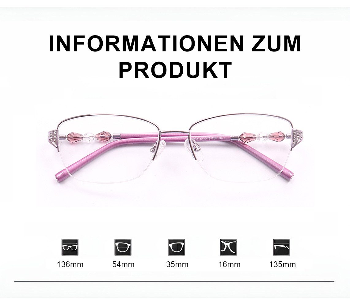 PACIEA Brille Damen Herren Ohne Sehstärke Anti Blaulicht Hochwertiges Material