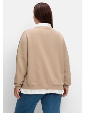 Sheego Sweatshirt Große Größen mit Strassapplikation