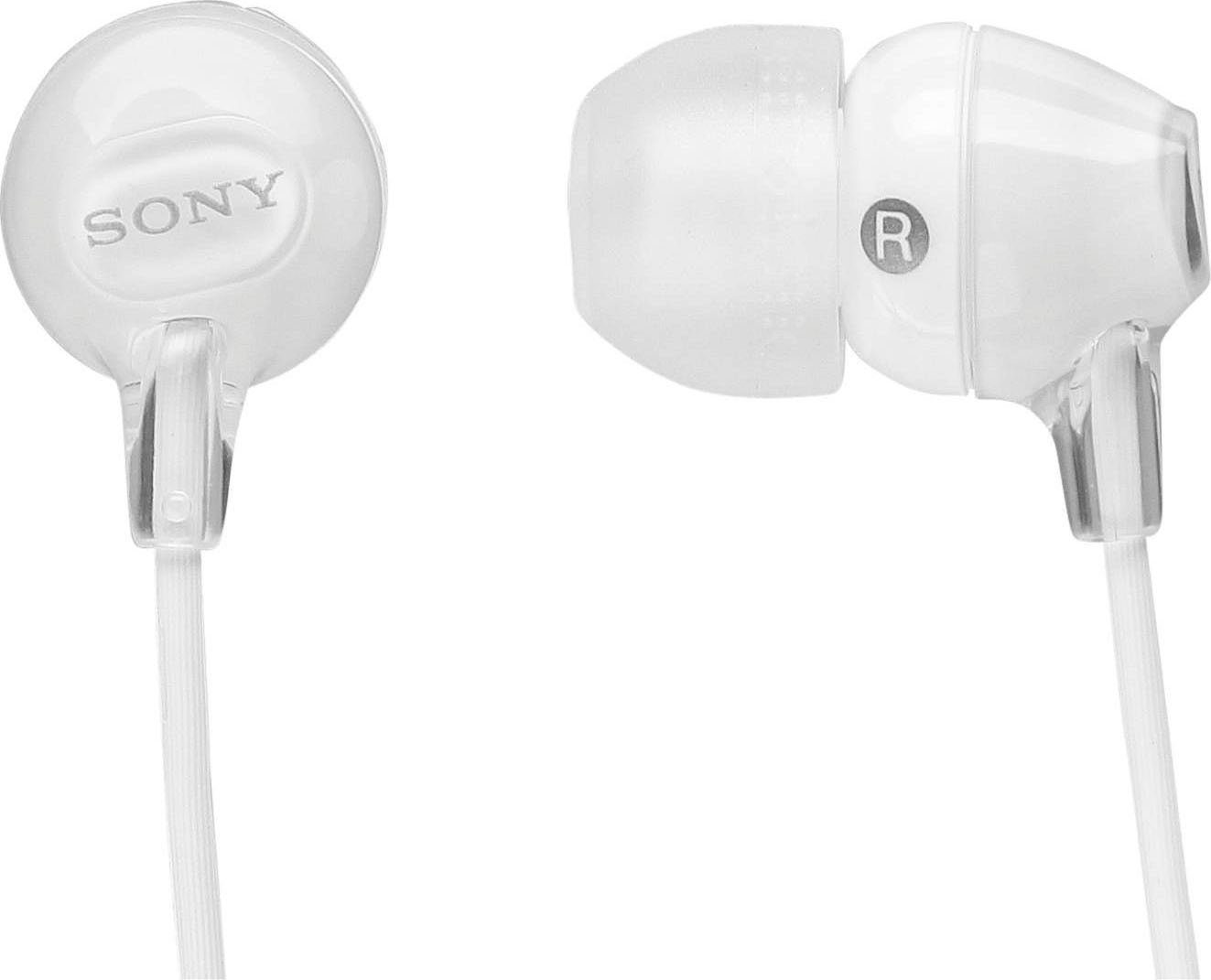 MDR-EX15AP In-Ear-Kopfhörer weiß Fernbedienung) Sony mit (Rauschunterdrückung,