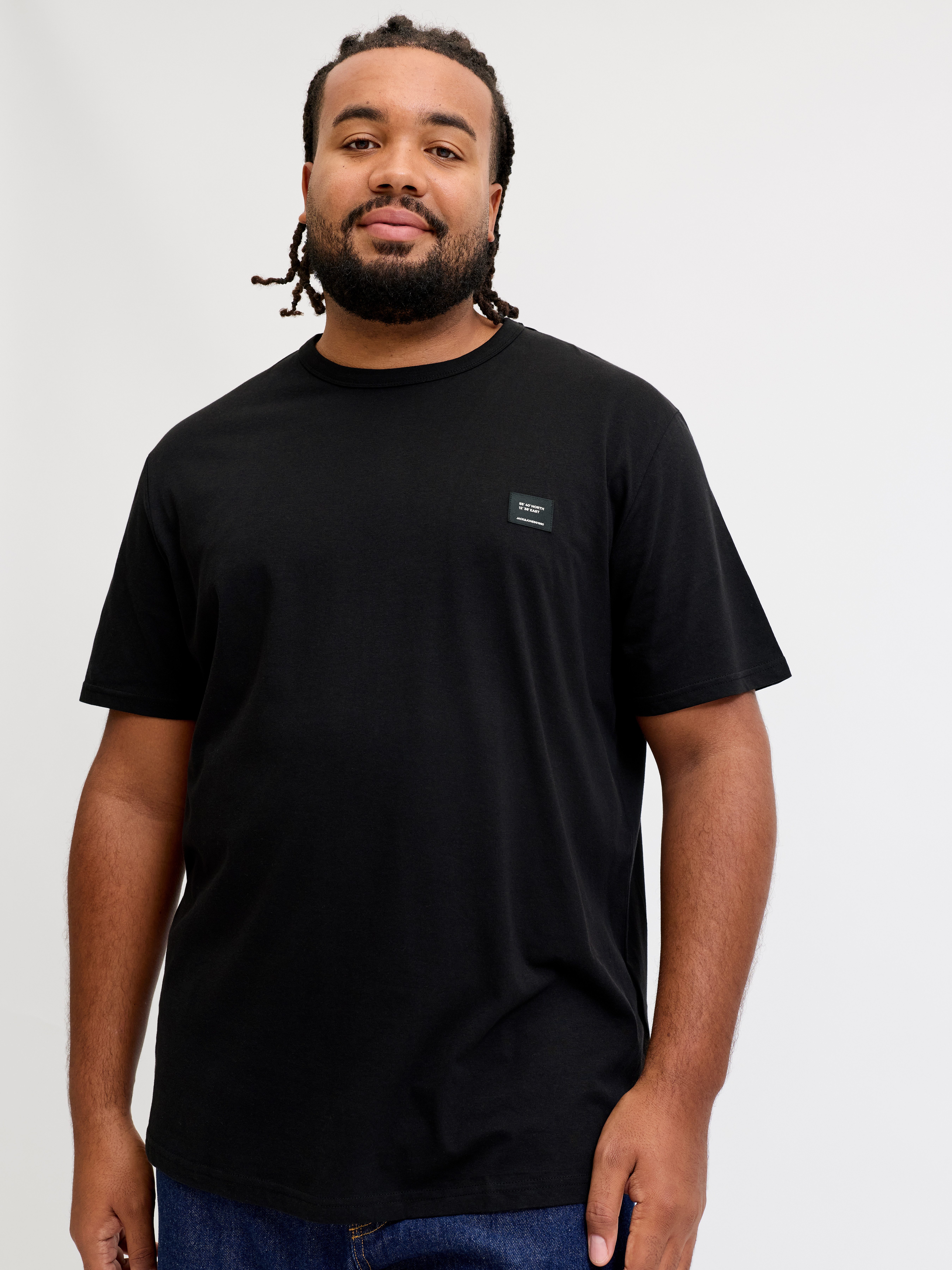 Jack & Jones PlusSize T-Shirt JJCLEVELAND TEE SS CREW NECK PLS Baumwolle, regular fit