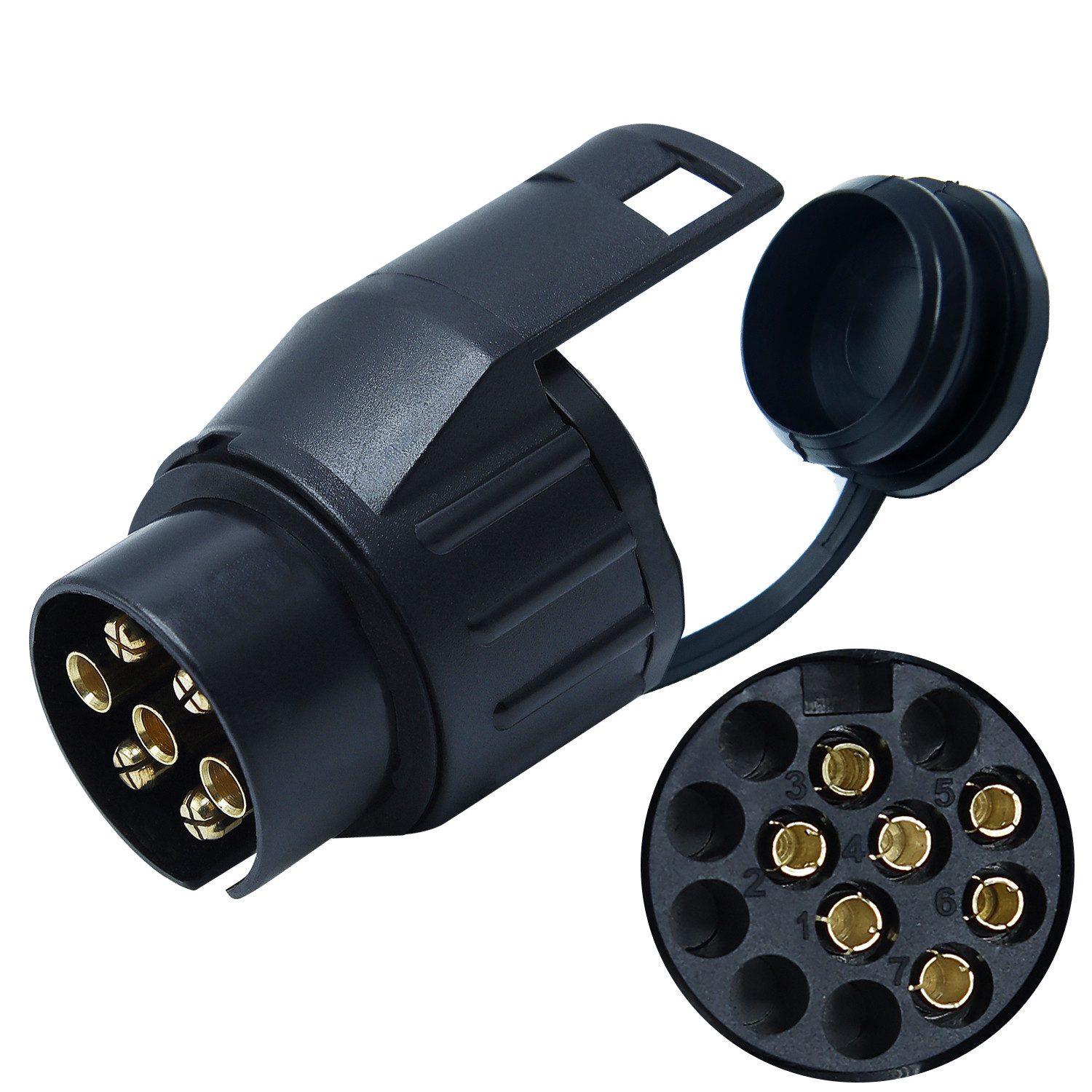 CCLIFE 7 auf 13-polig Адаптери Stecker mit Dichtung,12 V Stromversorgung Anhänger-Adapter 13pol zu 7pol