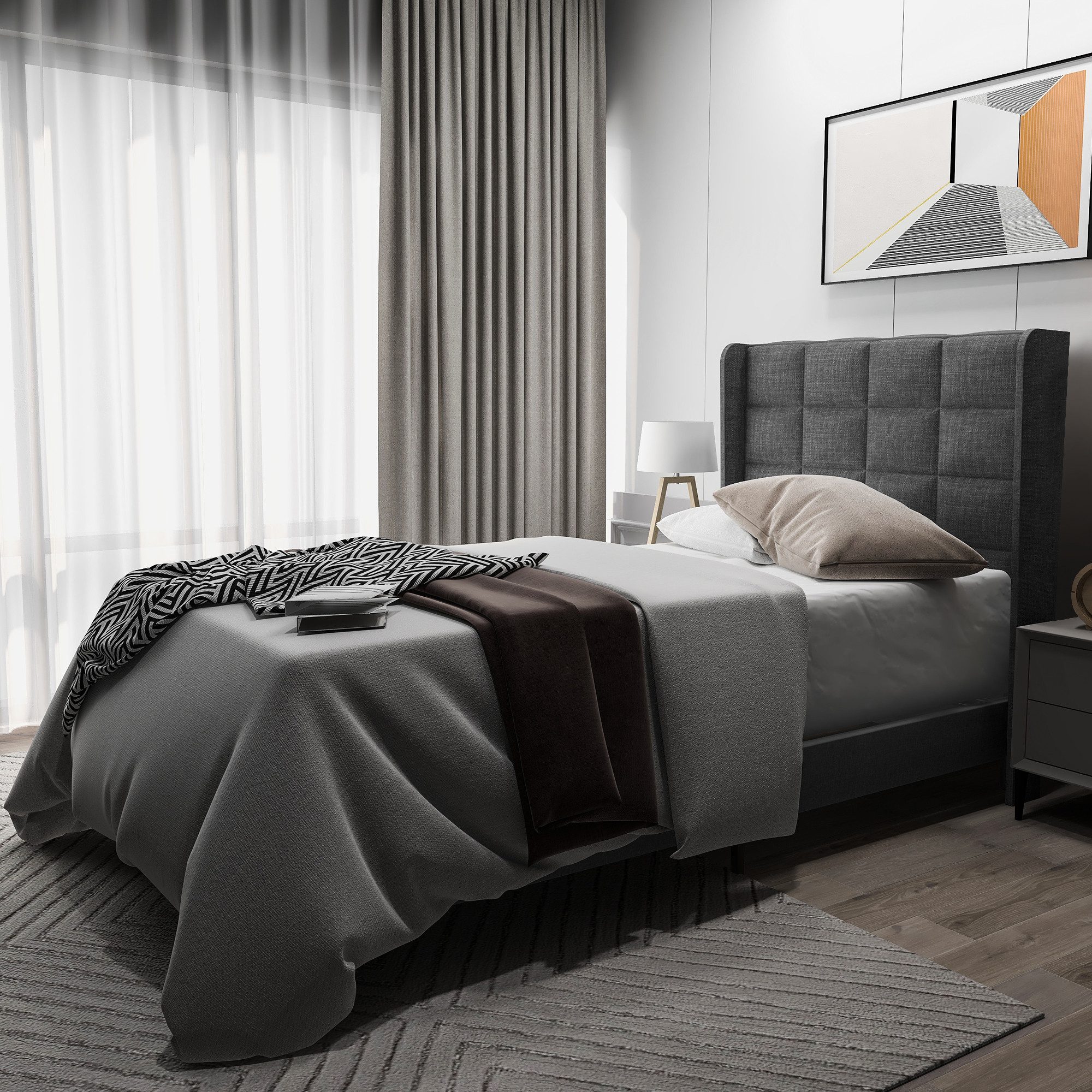 STILVORA Polsterbett 90x200 Jugendbett mit Lattenrost,Bettgestell günstig online kaufen