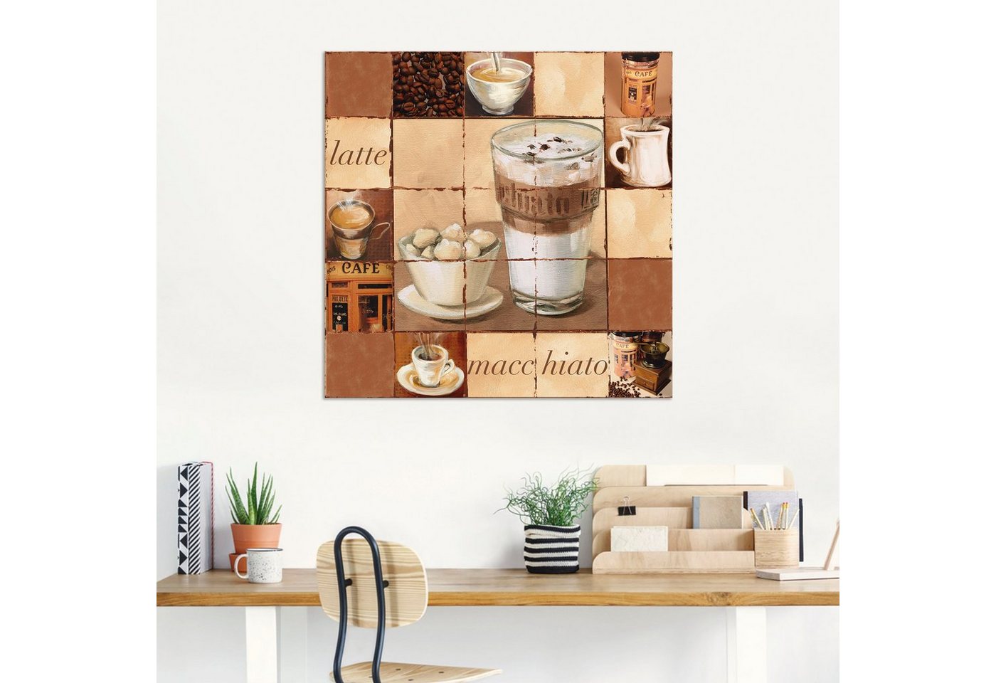 Artland Wandbild »Latte Macchiato Collage«, Getränke (1 Stück), in vielen Größen & Produktarten - Alubild / Outdoorbild für den Außenbereich, Leinwandbild, Poster, Wandaufkleber / Wandtattoo auch für Badezimmer geeignet-kaufen