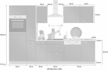OPTIFIT Küchenzeile Faro, mit E-Geräten, Breite 300 cm