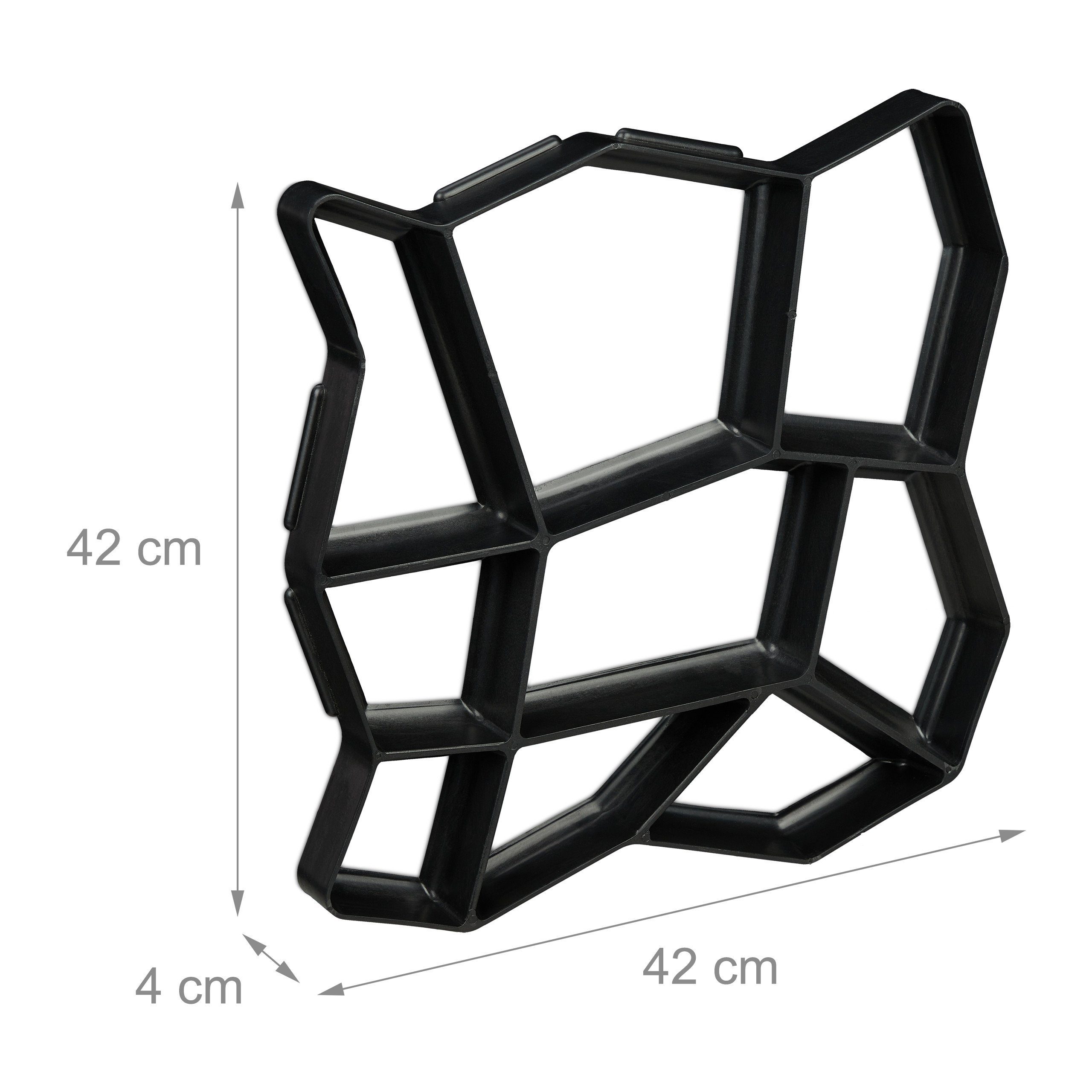x 42 cm x 42 relaxdays Pflasterform Kammern 9 8 Betonverdichter
