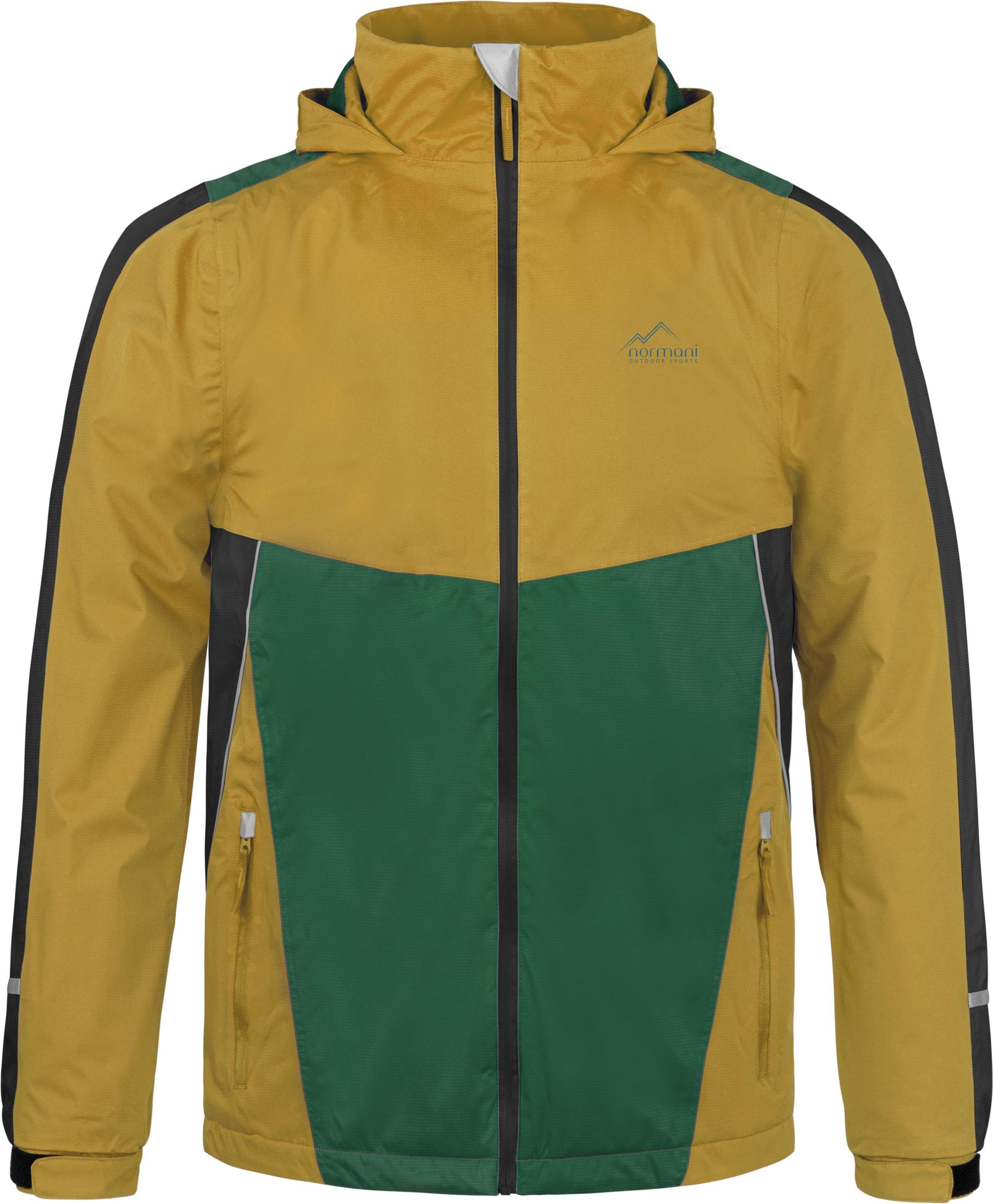 normani Regenjacke Kinder Regenjacke mit Fleecefutter Wasilla Wasserdichte Outdoor Übergangsjacke mit 3M Reflektoren
