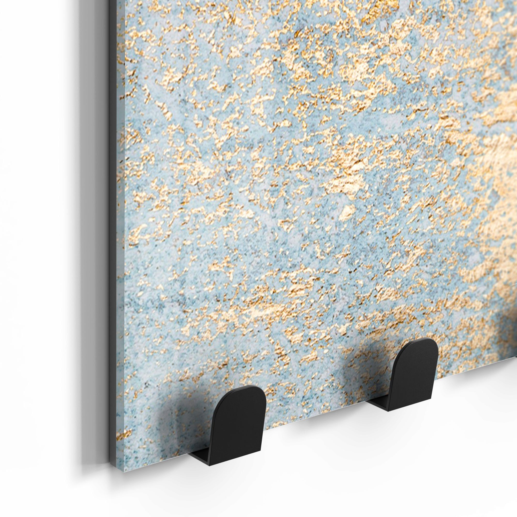 Kleiderhaken Garderobe beschreibbar Gold-Struktur', magnetisch DEQORI Paneel 'Wand Glas mit