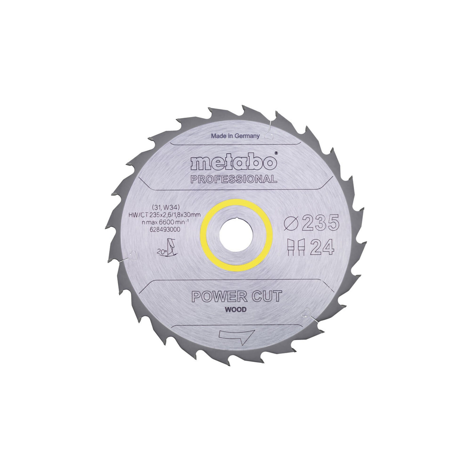 metabo Kreissägeblatt Metabo Sägeblatt "power cut wood - professional", 235x2,6/1,8x30, Z24