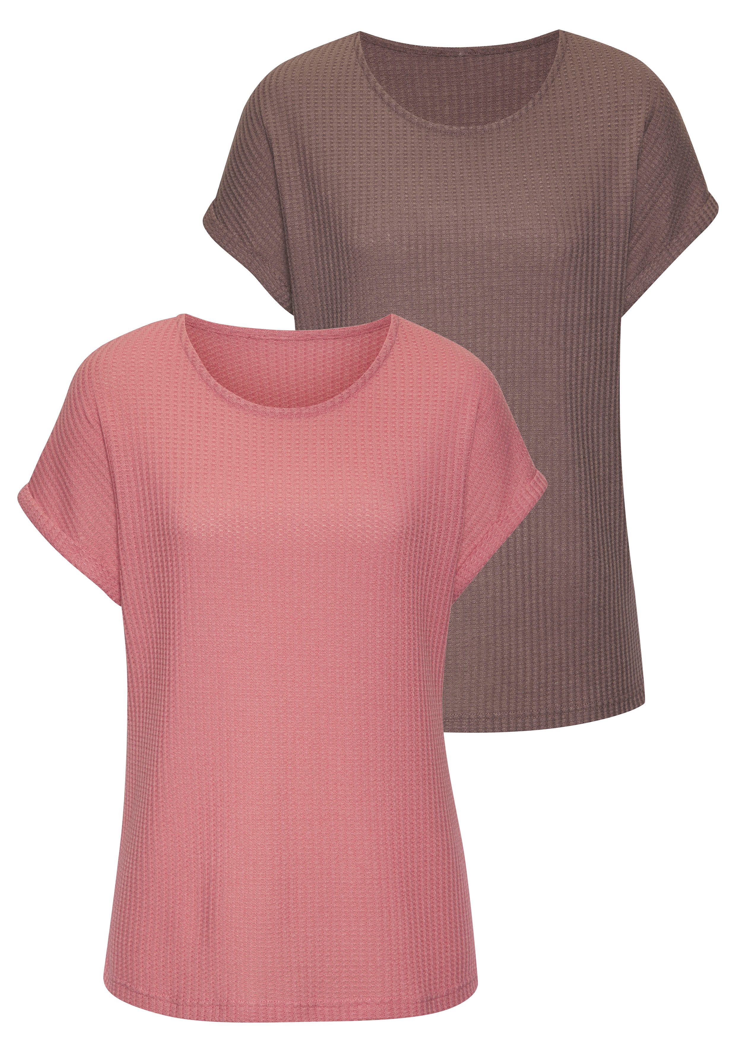 Vivance Kurzarmshirt "aus weicher Piqué-Qualität" 2er-Pack günstig online kaufen