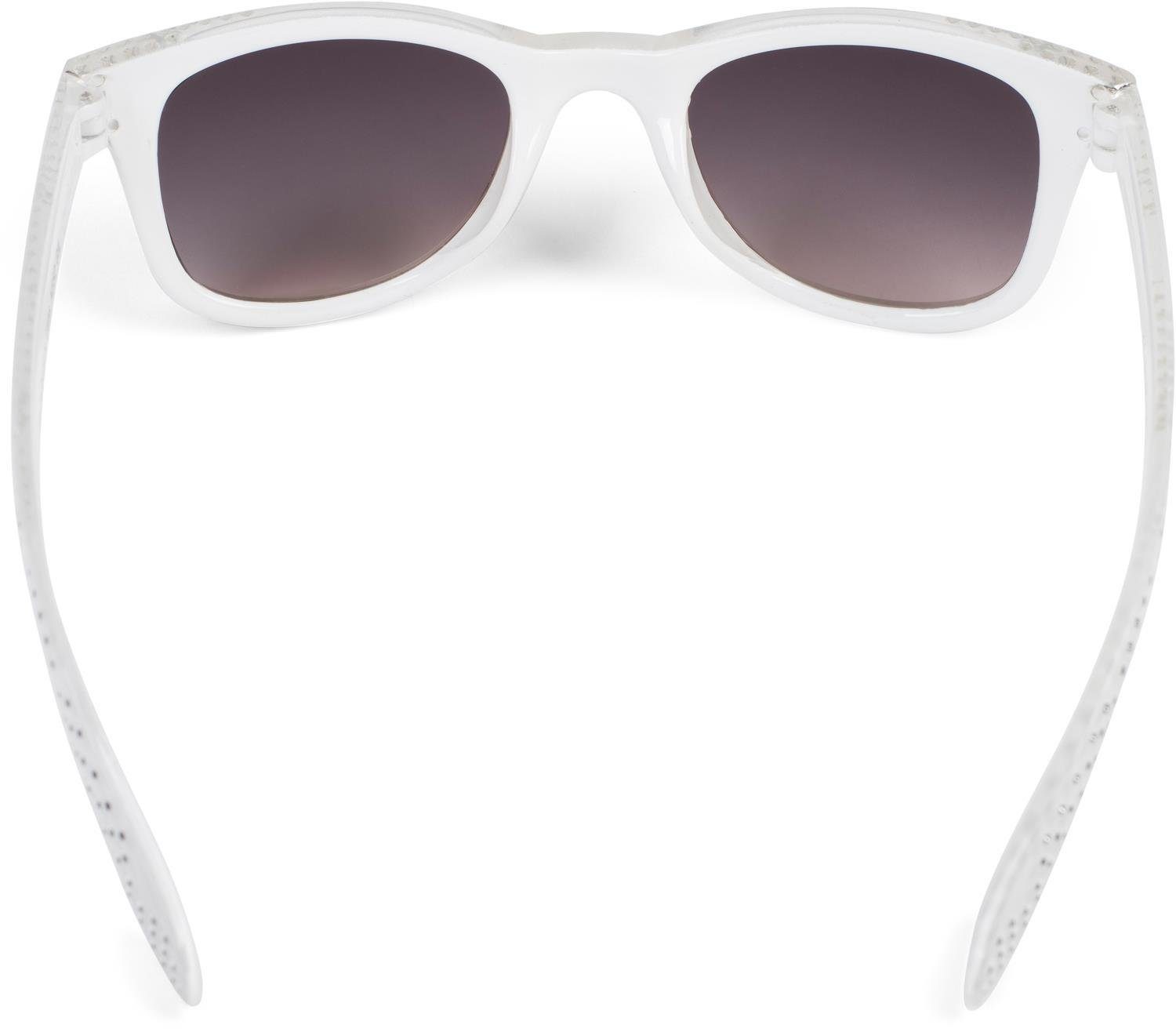 styleBREAKER Sonnenbrille (1-St) Getönt Gestell Verlauf Weiß Glas / Grau