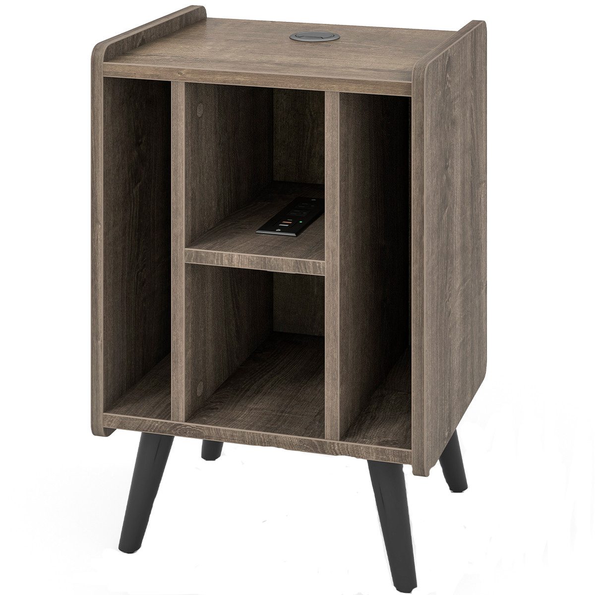 KOMFOTTEU Nachttisch, Plattenspieler-Ständer mit Ablagefläche günstig online kaufen